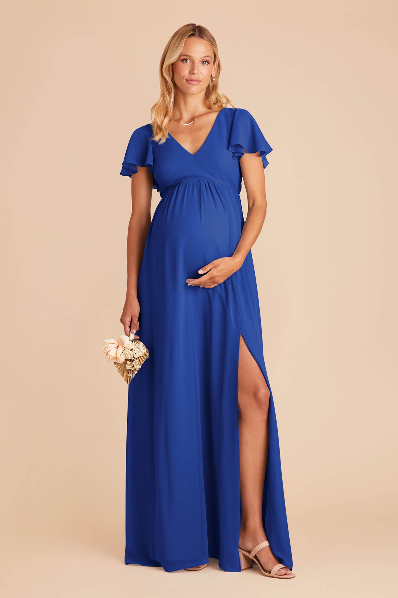 Blue Maternity Bridesmaid Dress