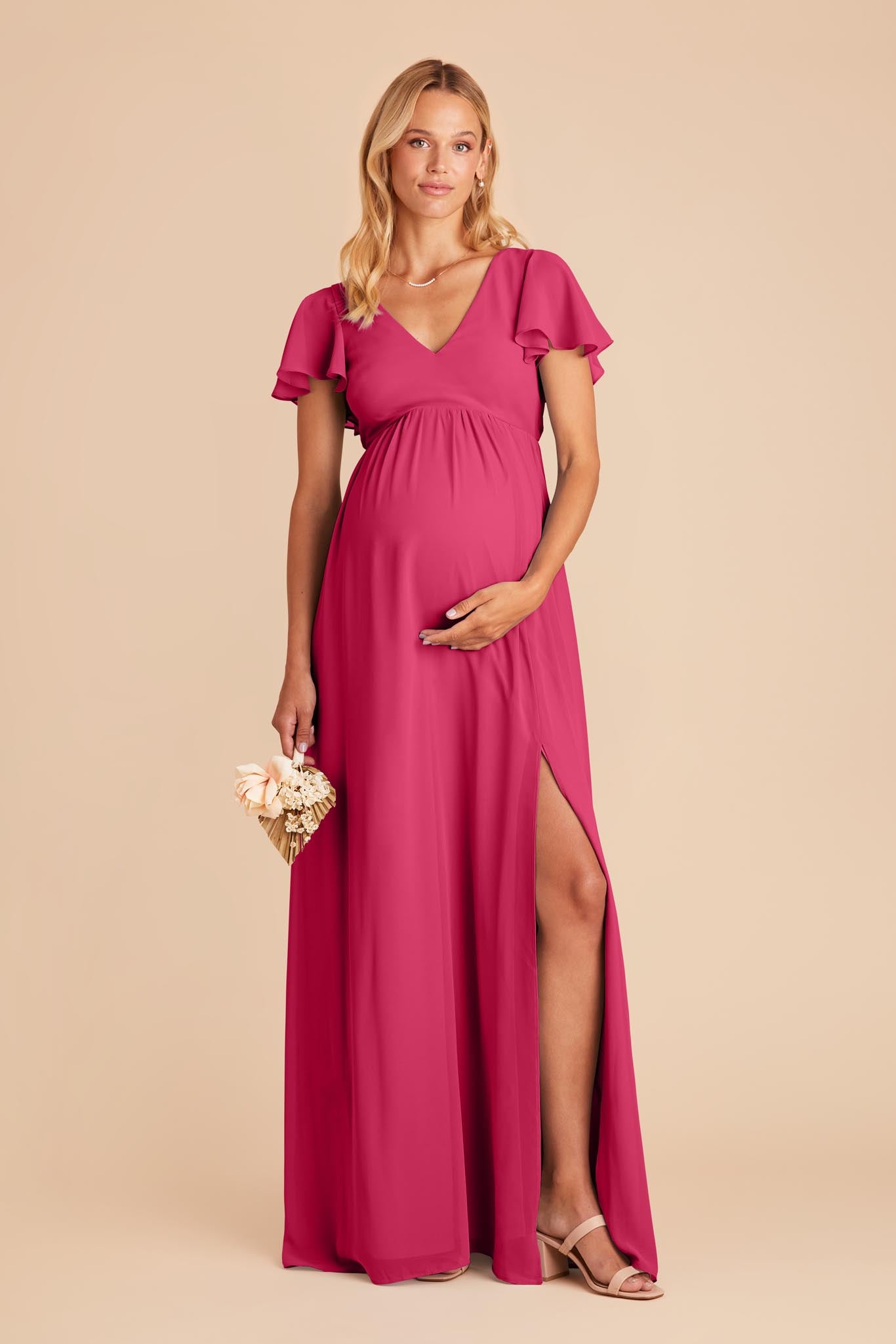 Fuchsia Maternity Dress