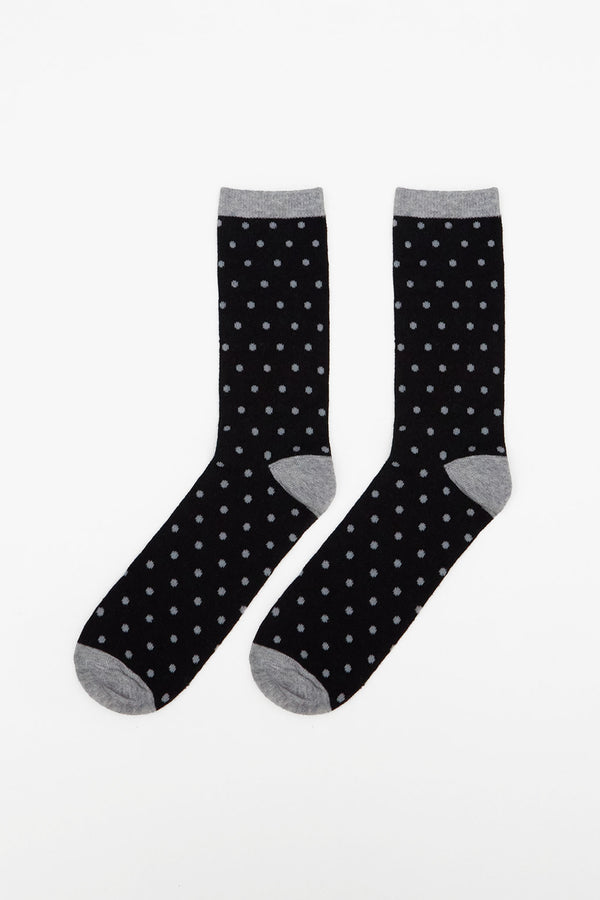 Groomsmen Socks - Polka Dot Black 