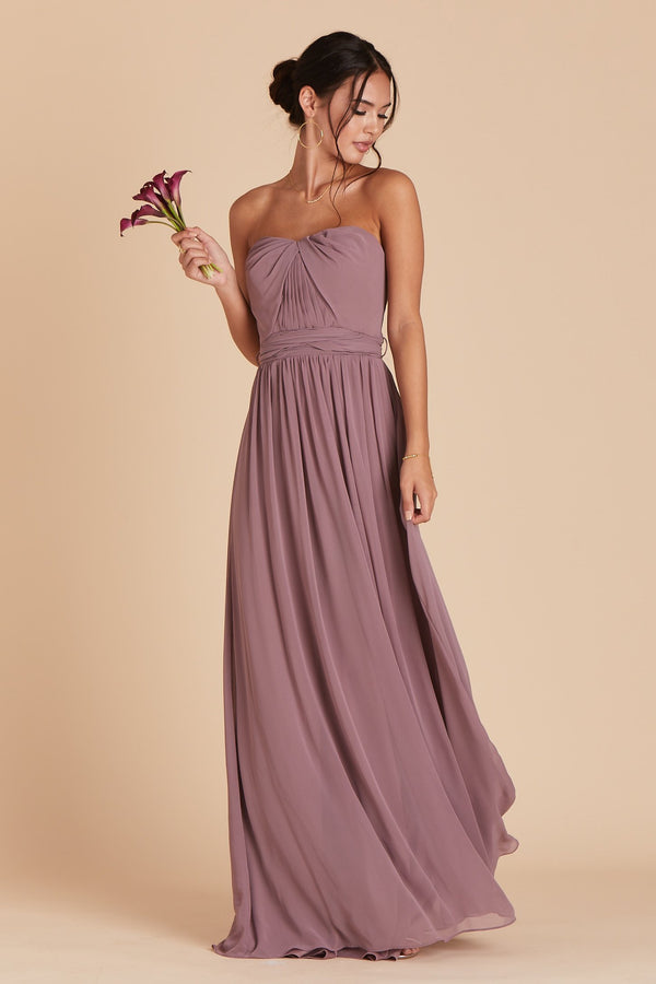 Grace Convertible Chiffon Bridesmaid Dress in Dark Mauve