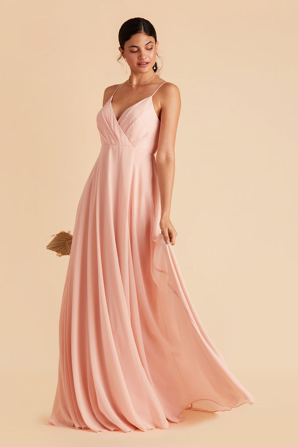 Kaia Chiffon Bridesmaid Dress In Blush Pink Birdy Grey 8868