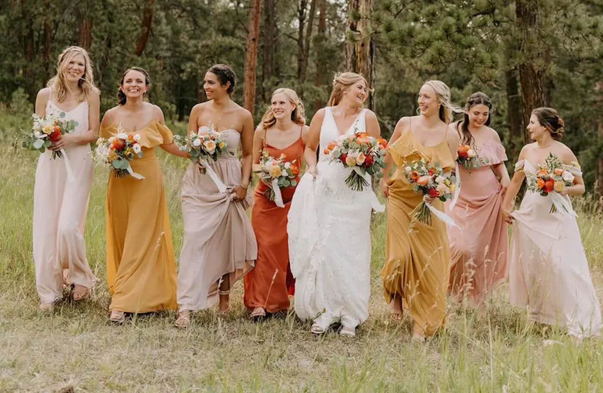 Here’s How To Create An Effortlessly Perfect Mismatched Bridesmaid Dress Palette