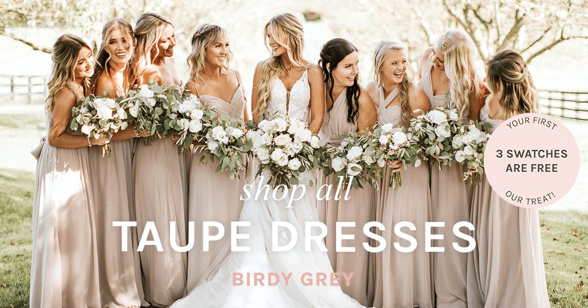 Taupe Colored Bridesmaid Dresses