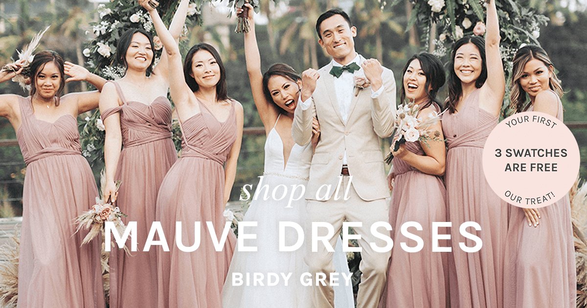 Mauve short store bridesmaid dresses