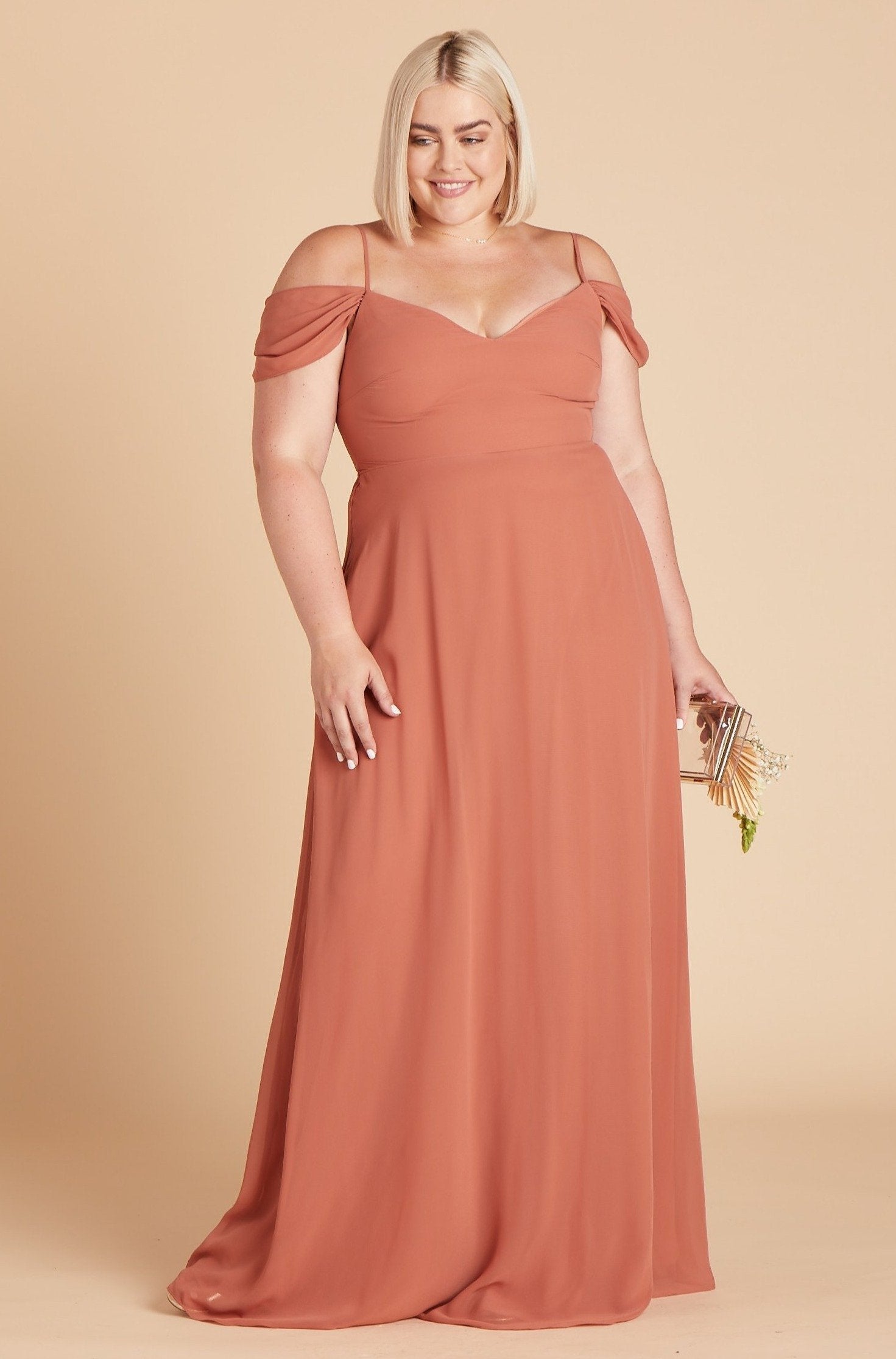 Terracotta Devin Convertible Dress by Birdy Grey