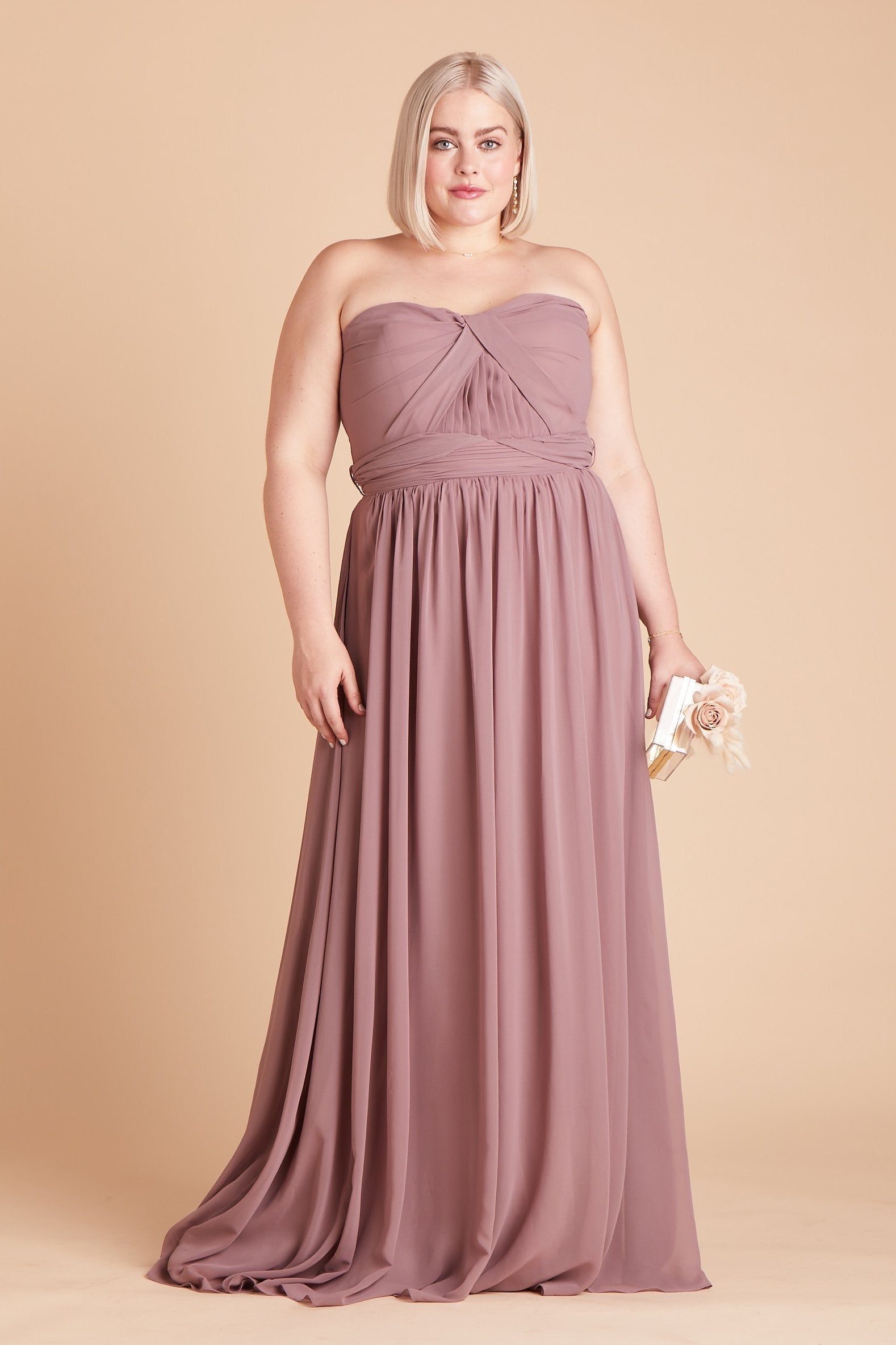 Dark Mauve Grace Convertible Dress by Birdy Grey