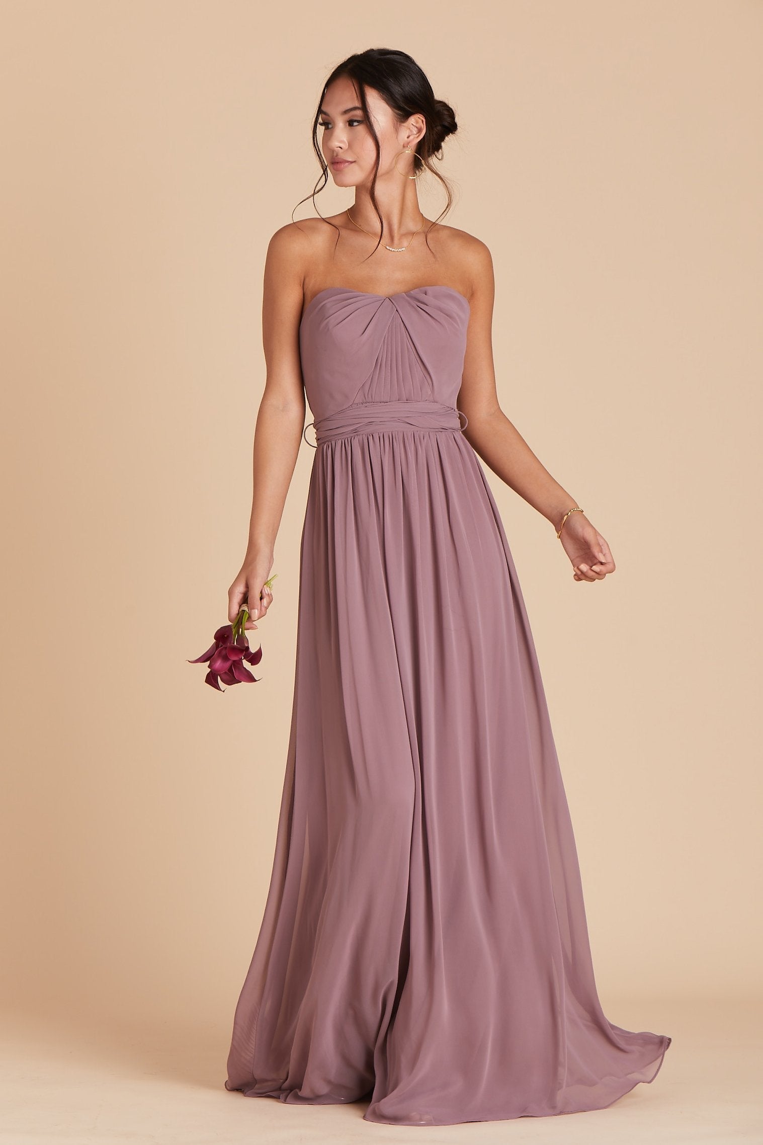 Dark Mauve Grace Convertible Dress by Birdy Grey