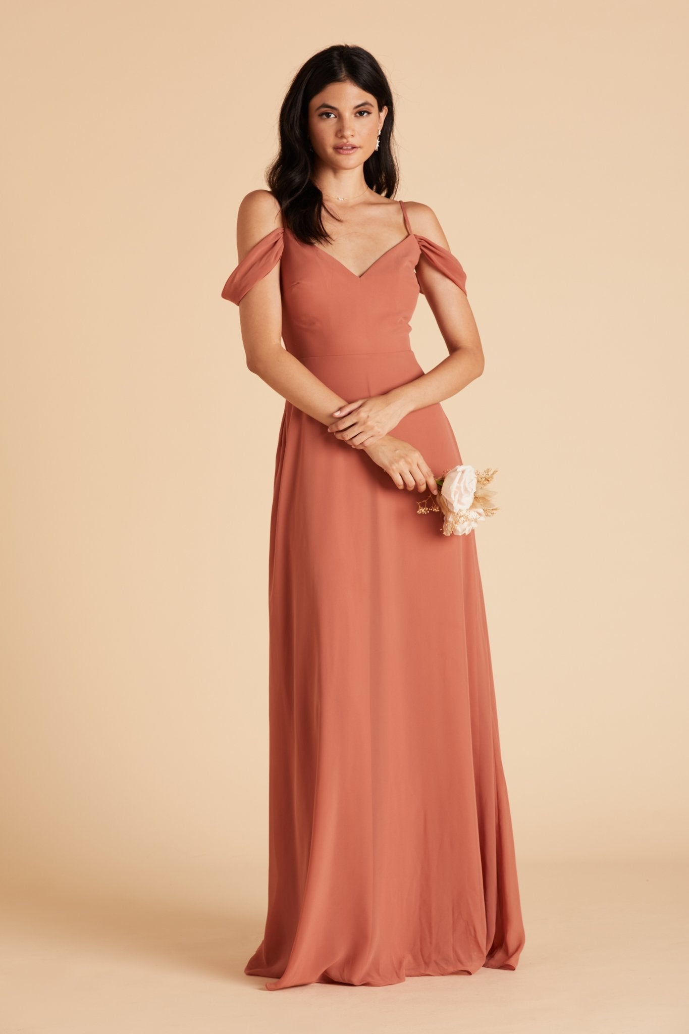 Terracotta Devin Convertible Dress by Birdy Grey