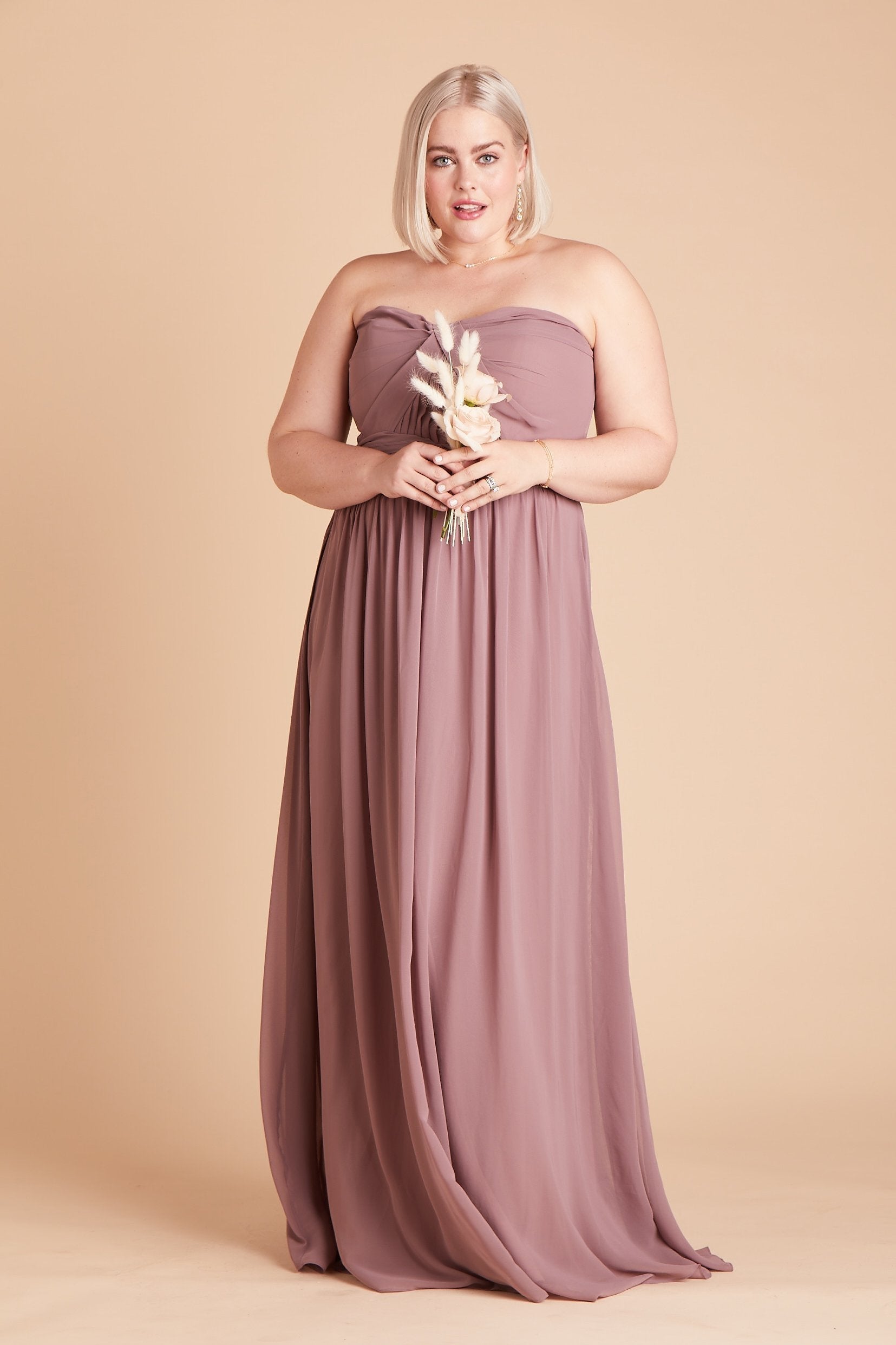 Dark Mauve Grace Convertible Dress by Birdy Grey