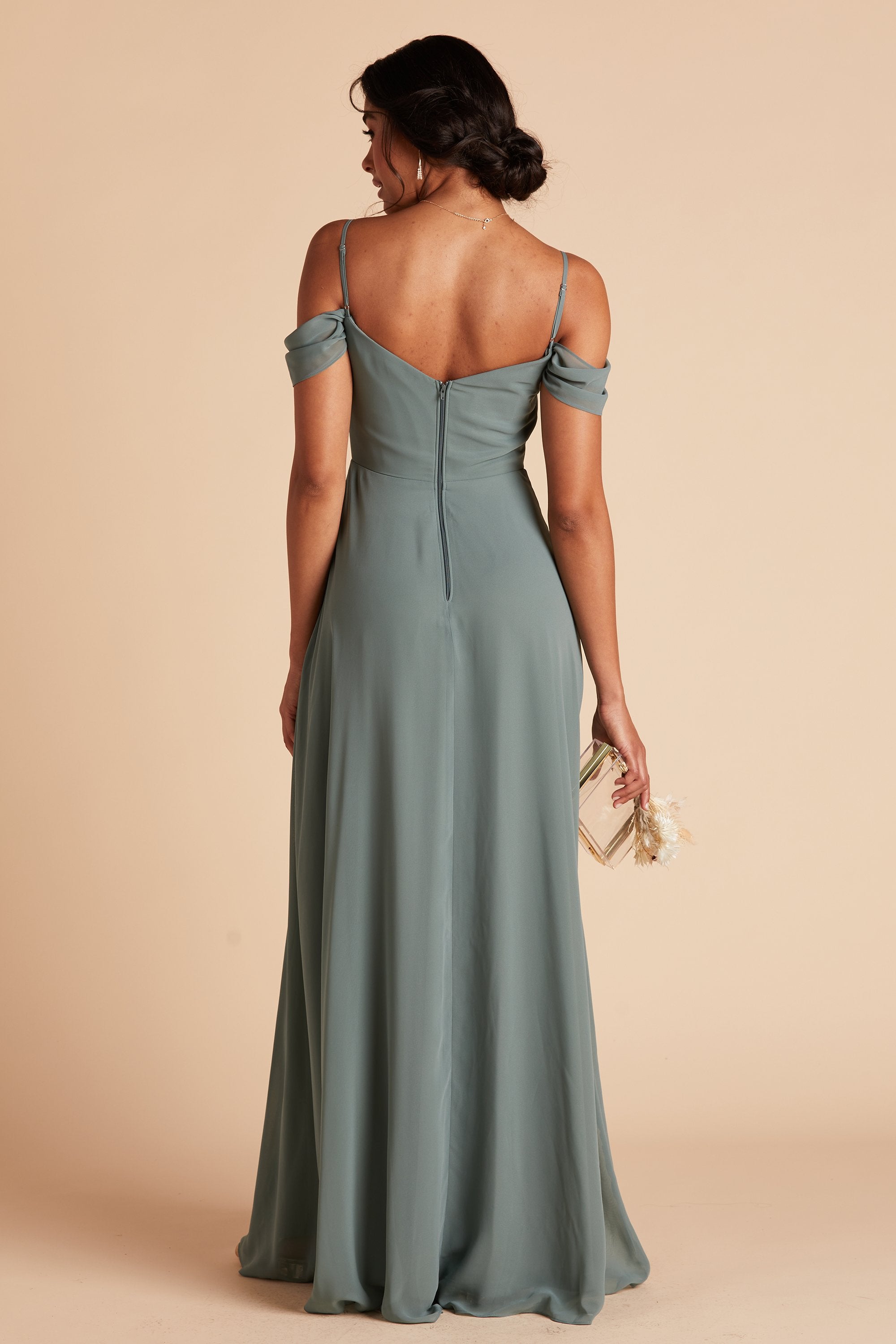 Birdy Grey Devin Convertible Maxi Dress outlet in Seaglass Size: M