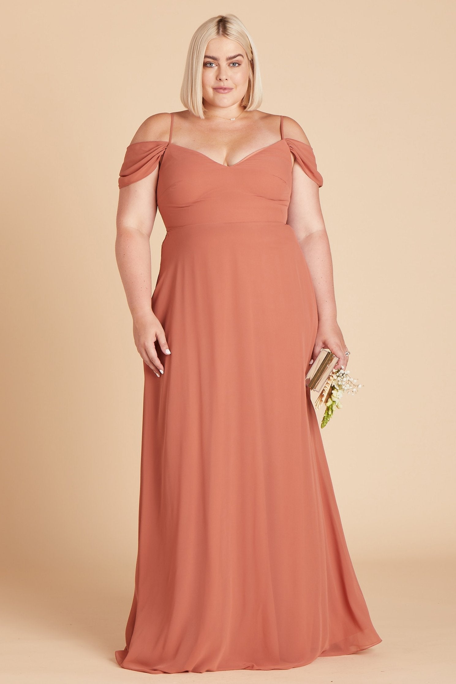 Terracotta Devin Convertible Dress by Birdy Grey