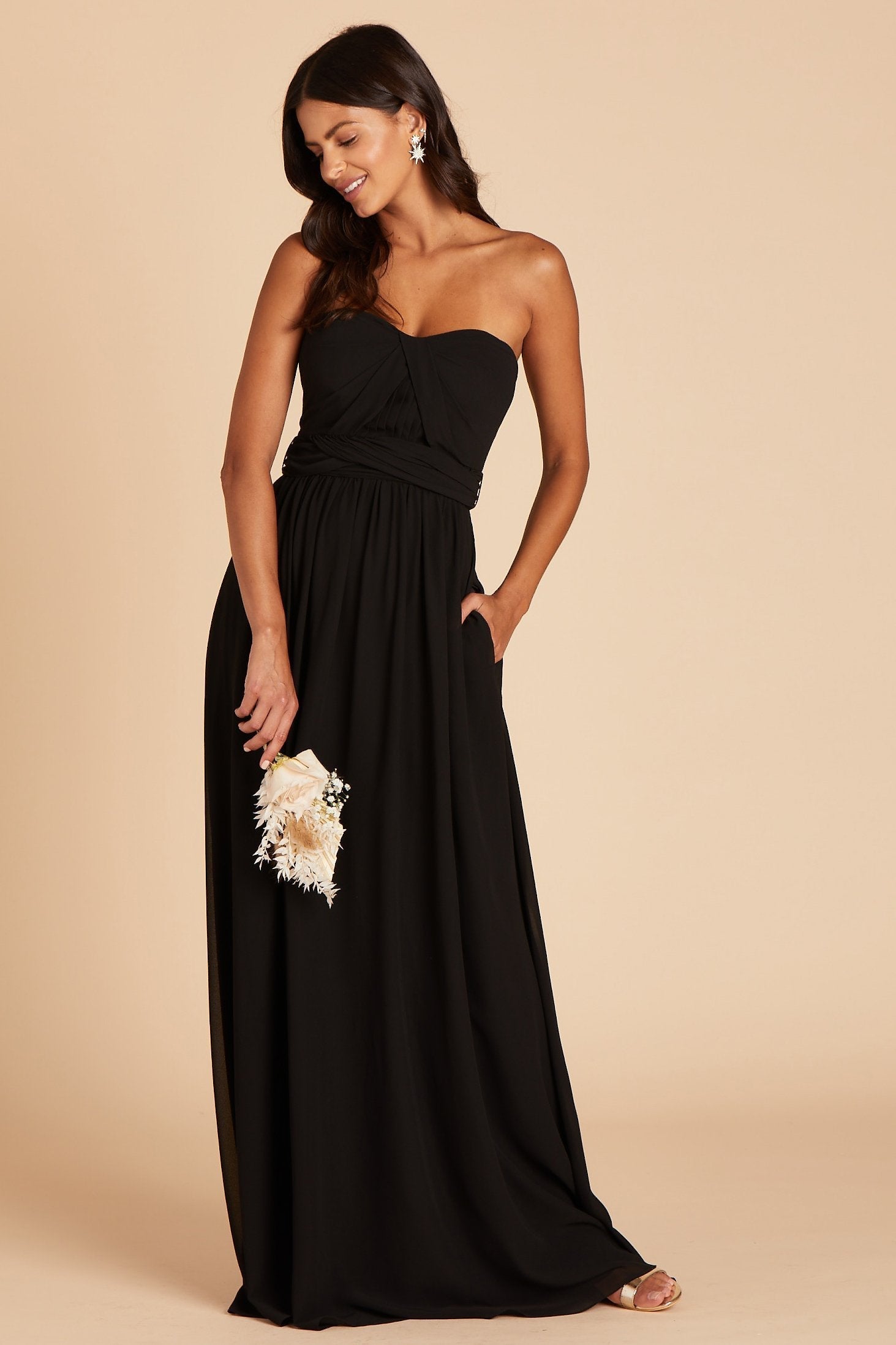 Black Grace Convertible Dress by Birdy Grey