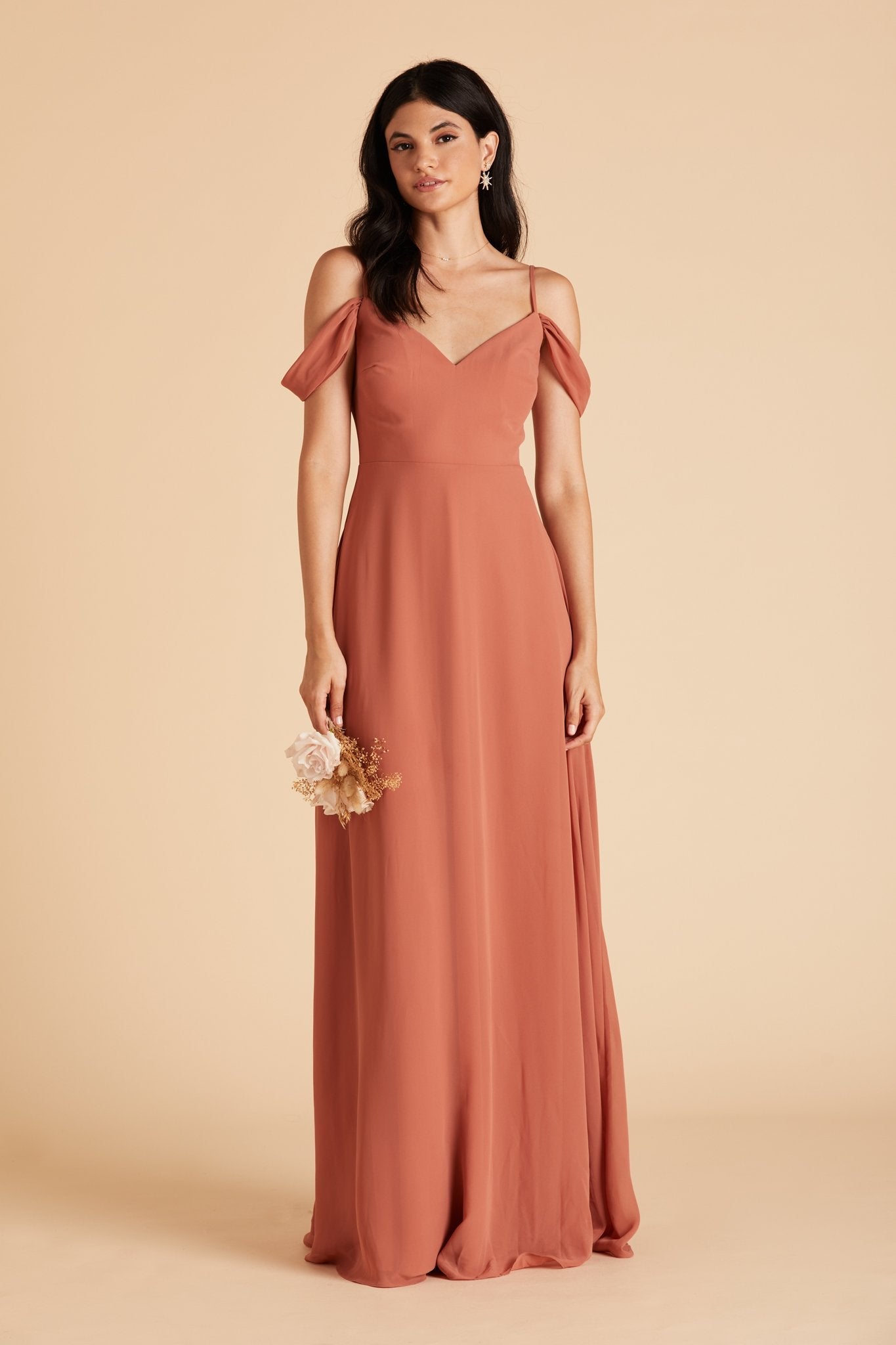 Terracotta Devin Convertible Dress by Birdy Grey