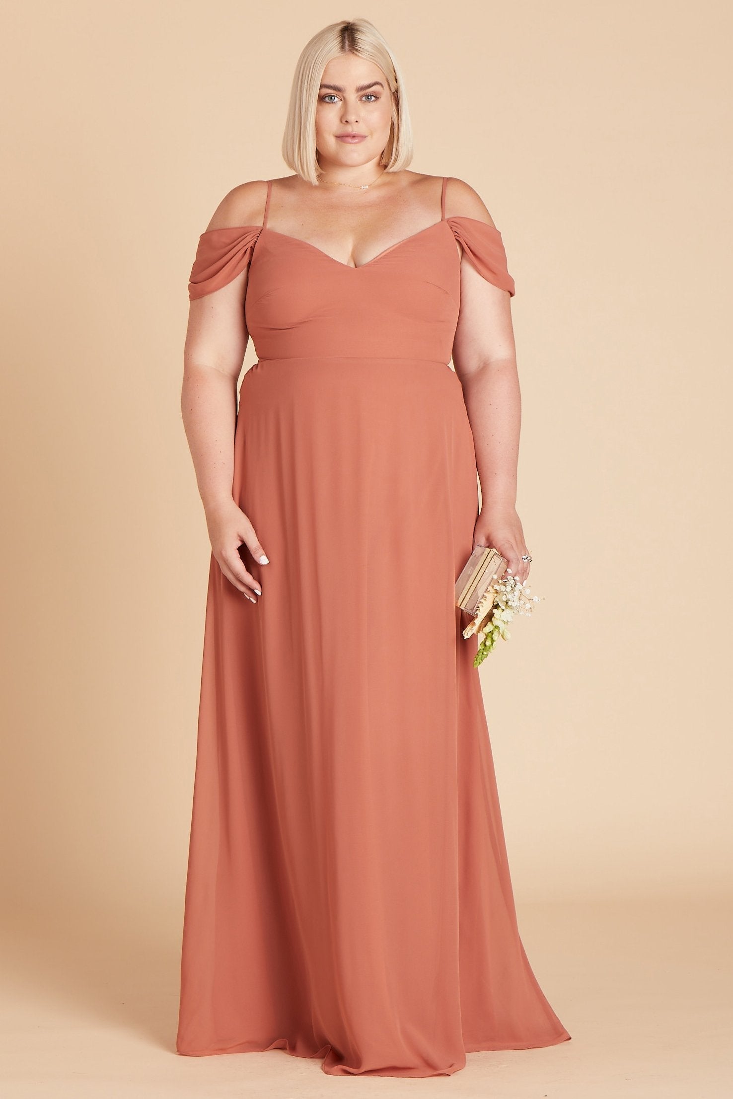 Terracotta Devin Convertible Dress by Birdy Grey