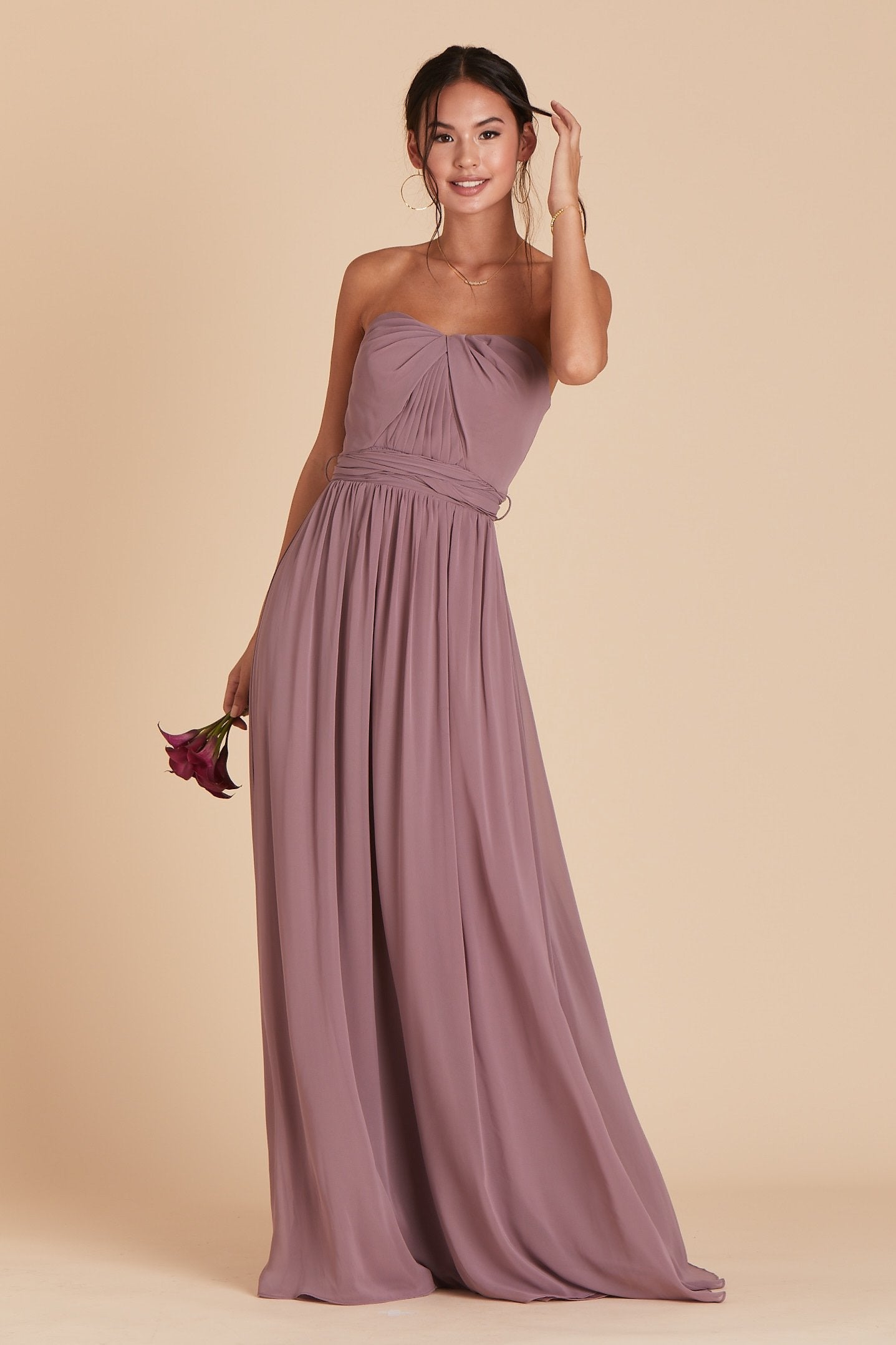 Dark Mauve Grace Convertible Dress by Birdy Grey