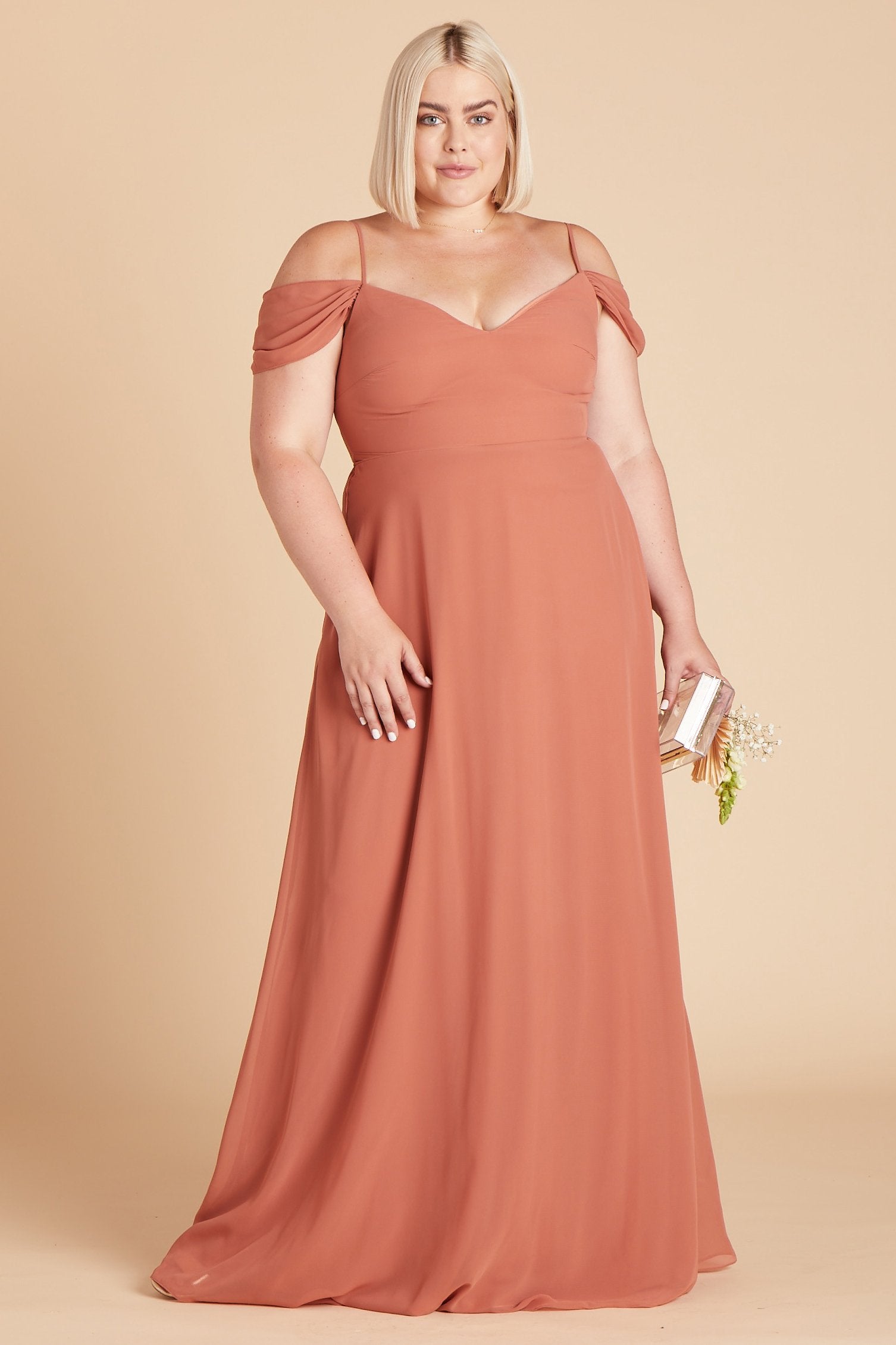 Terracotta Devin Convertible Dress by Birdy Grey