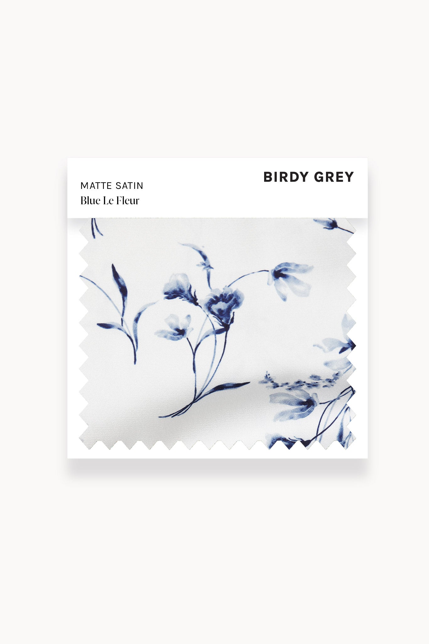 Blue Le Fleur Matte Satin Swatch by Birdy Grey