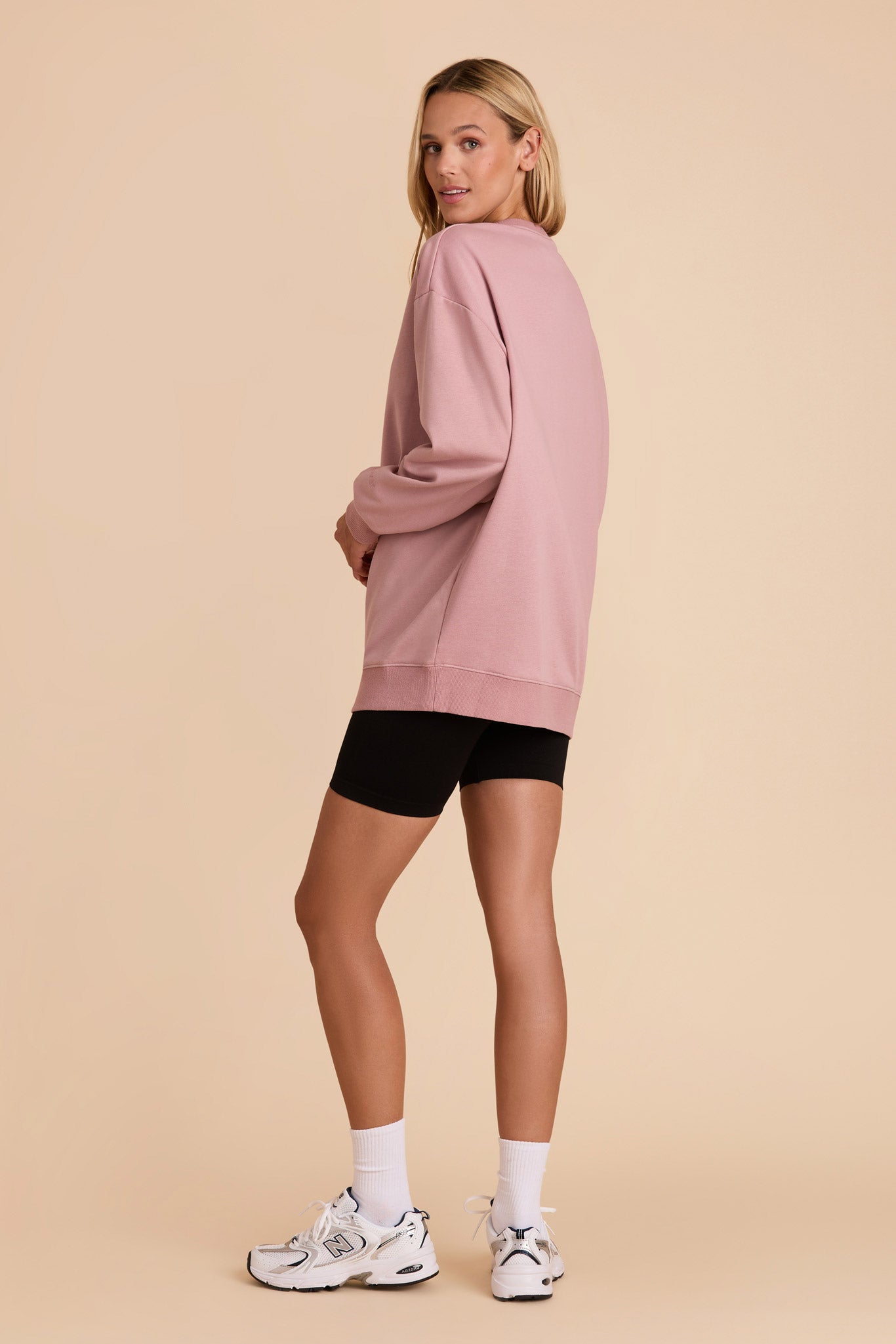 Dark Mauve Brianne Oversized Crewneck Graphic Sweatshirt  by Birdy Grey