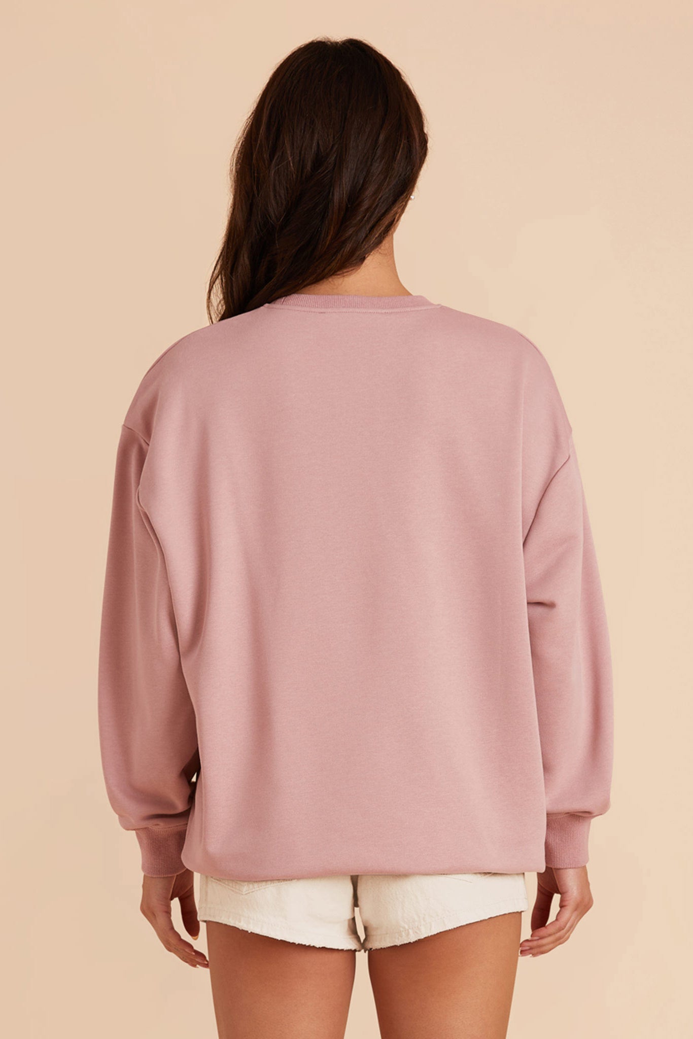 Dark Mauve Brianne Oversized Crewneck Graphic Sweatshirt  by Birdy Grey