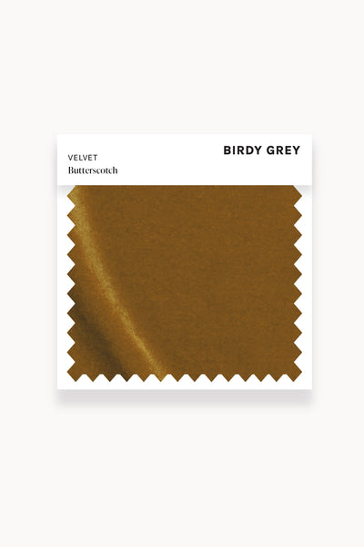 Butterscotch Velvet Swatch by Birdy Grey