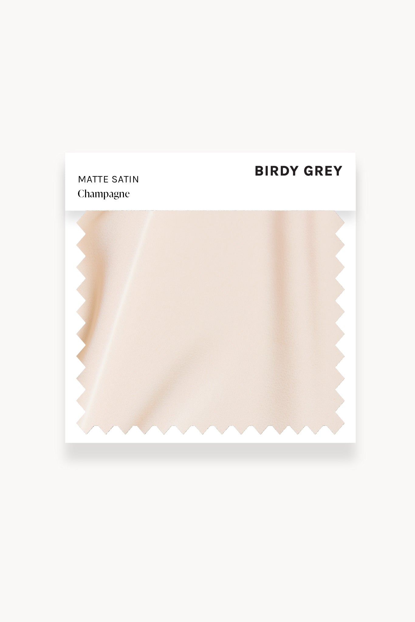 Champagne Matte Satin Swatch by Birdy Grey