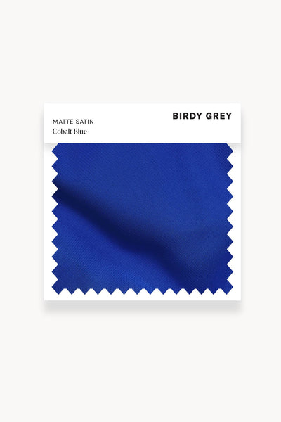 Cobalt Blue Matte Satin Swatch by Birdy Grey