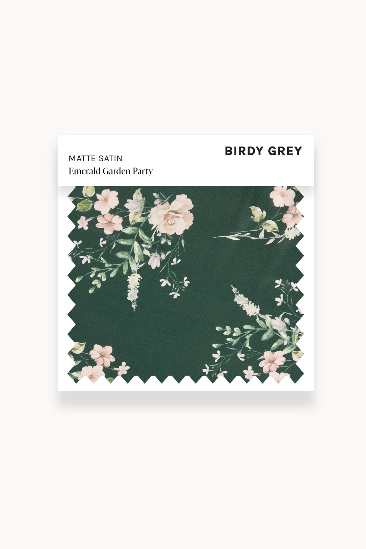 Emerald Garden Party Matte Satin Swatch by Birdy Grey