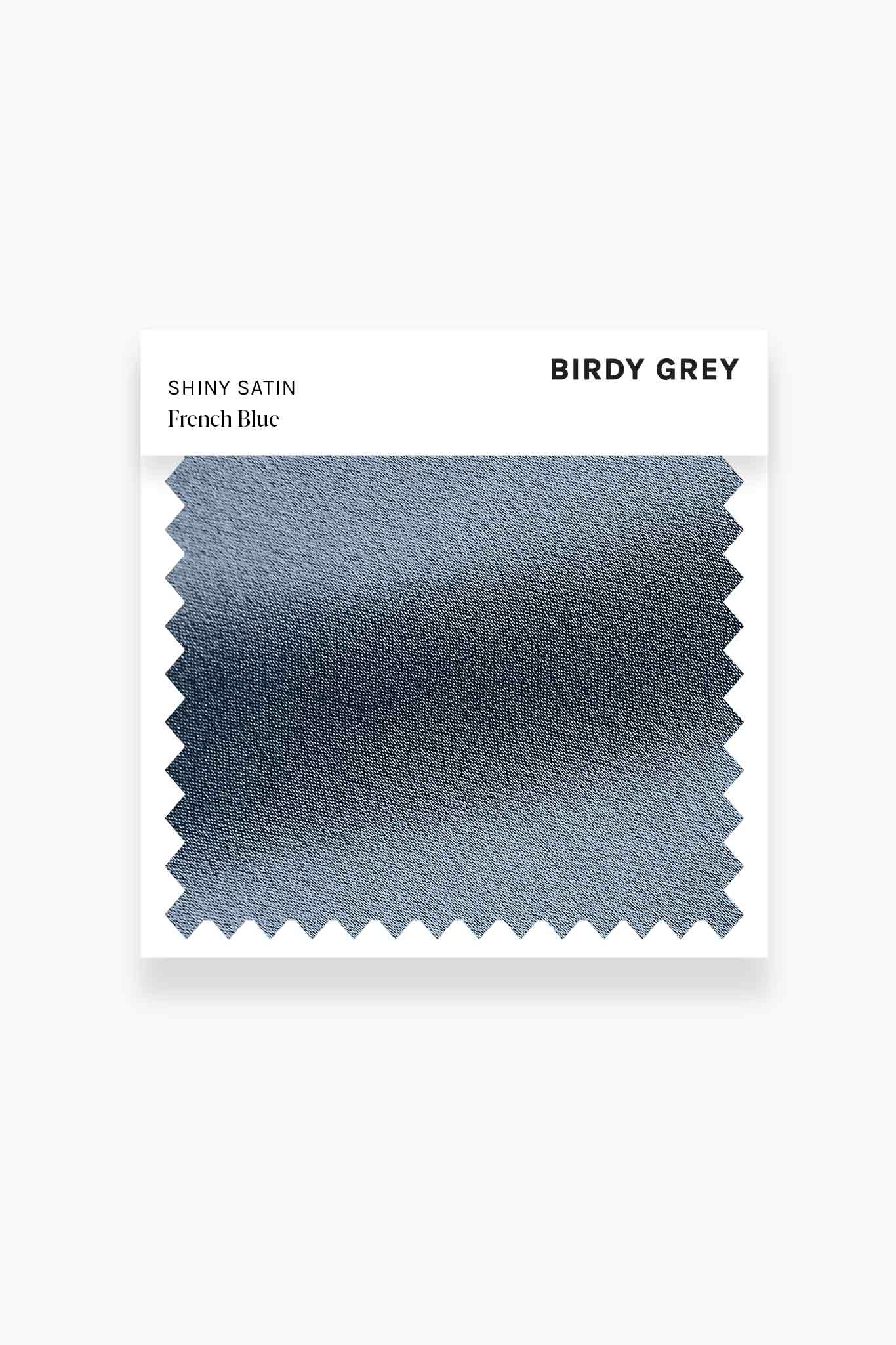 French Blue Shiny Satin Swatch by Birdy Grey