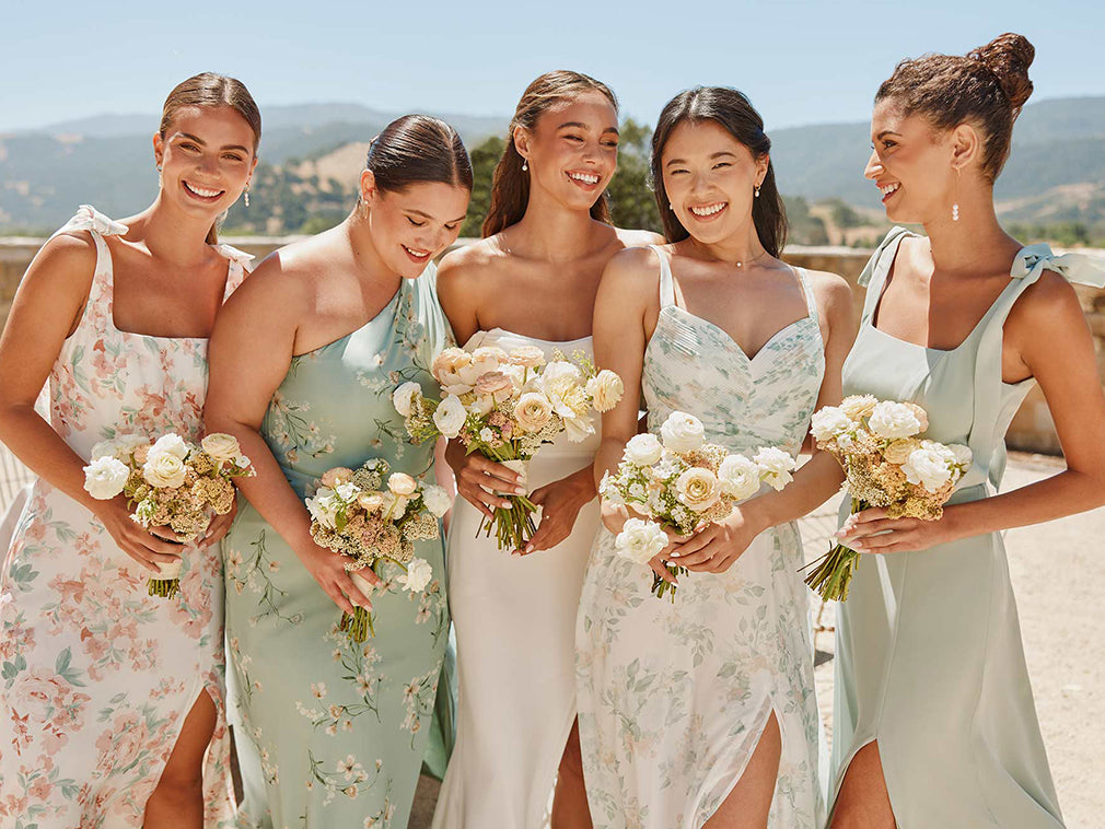 Non matching bridesmaid dresses best sale