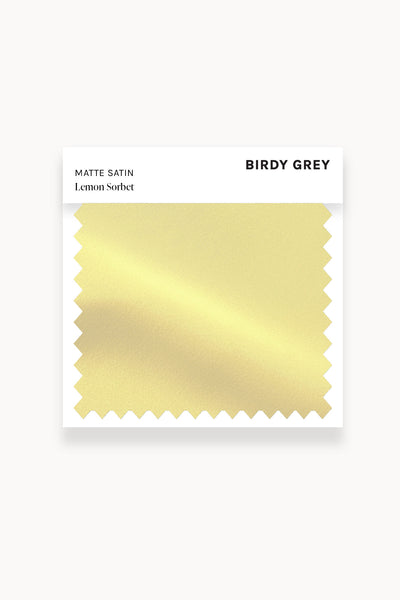 Lemon Sorbet Matte Satin Swatch by Birdy Grey