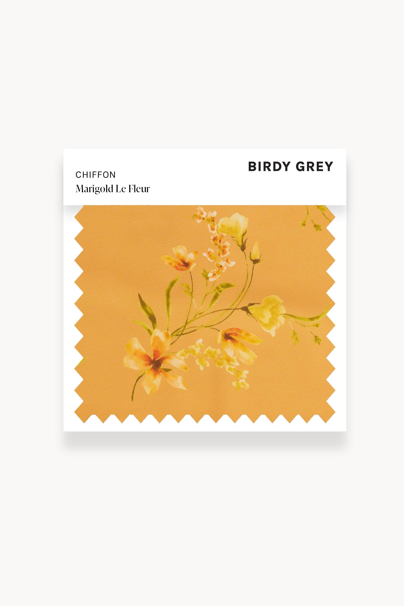 Marigold le Fleur Chiffon Swatch by Birdy Grey