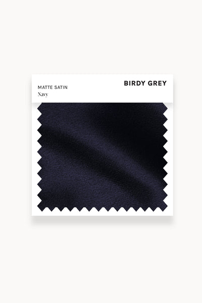 Navy Matte Satin Swatch by Birdy Grey