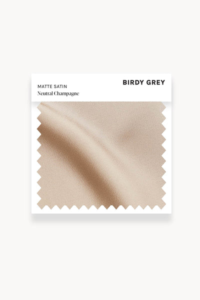 Neutral Champagne Matte Satin Swatch by Birdy Grey