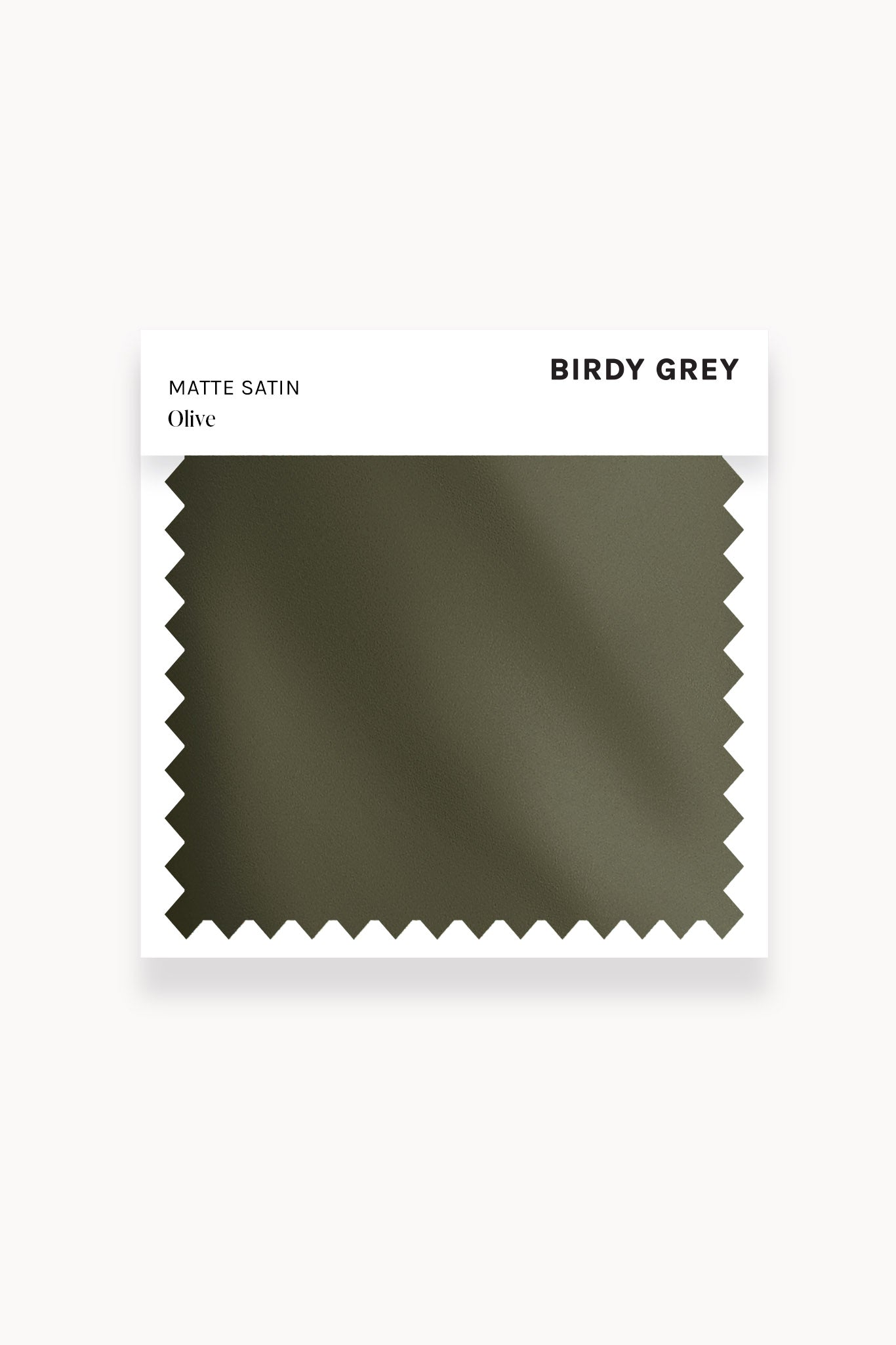 Olive Matte Satin Swatch by Birdy Grey