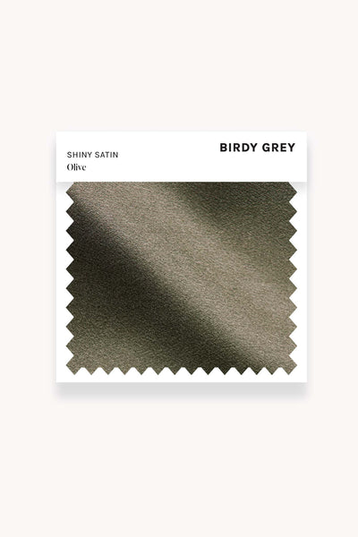 Olive Shiny Satin Swatch by Birdy Grey