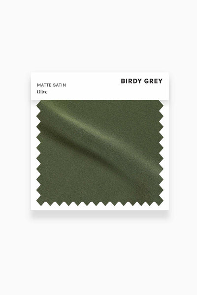 Olive Matte Satin Swatch by Birdy Grey