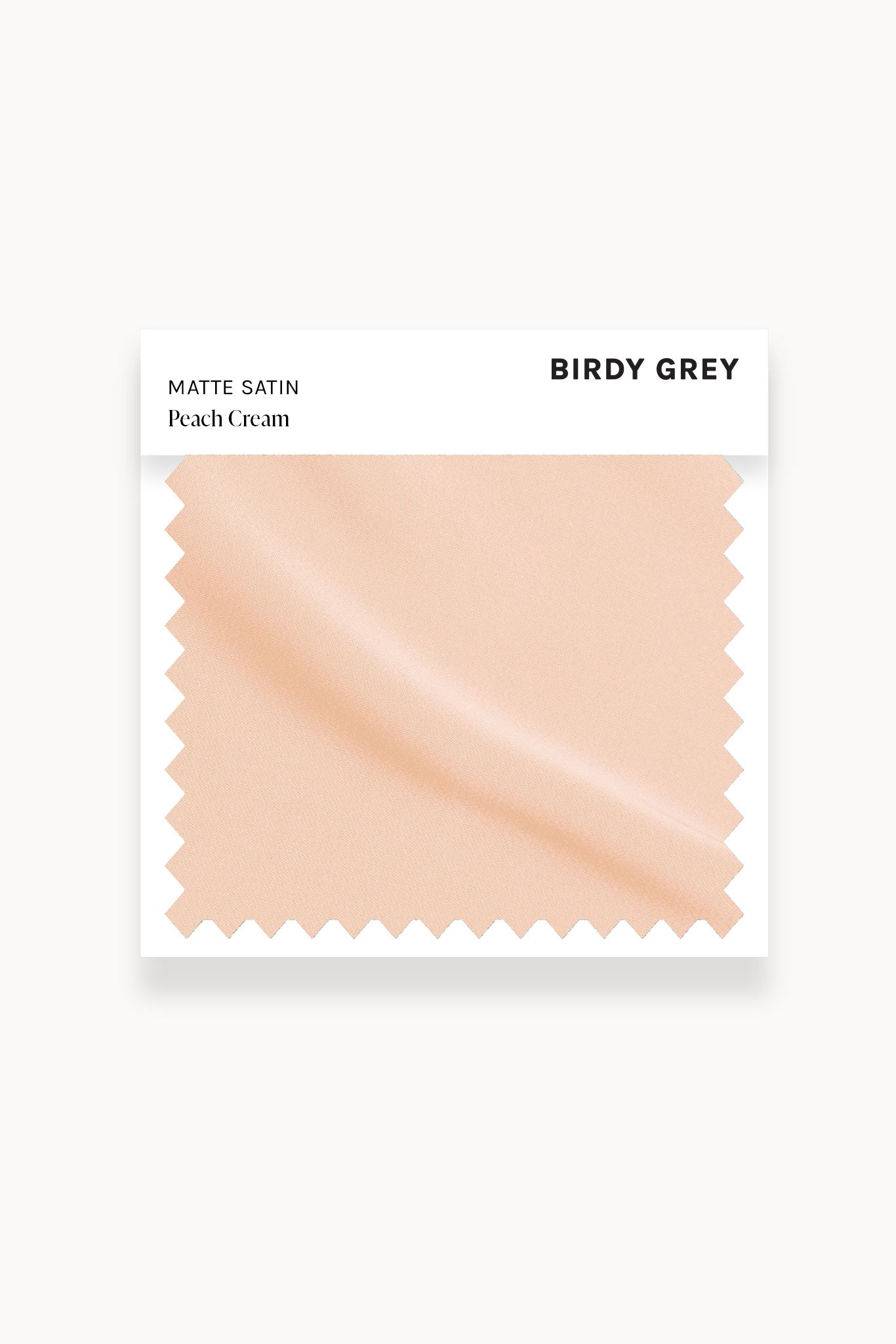 Peach Cream Matte Satin Swatch by Birdy Grey