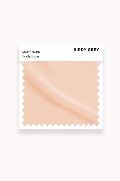 Peach Cream Matte Satin Swatch by Birdy Grey