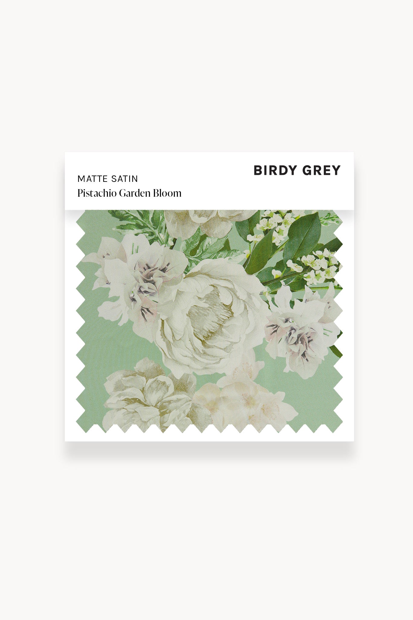 Pistachio Garden Bloom Matte Satin Swatch by Birdy Grey