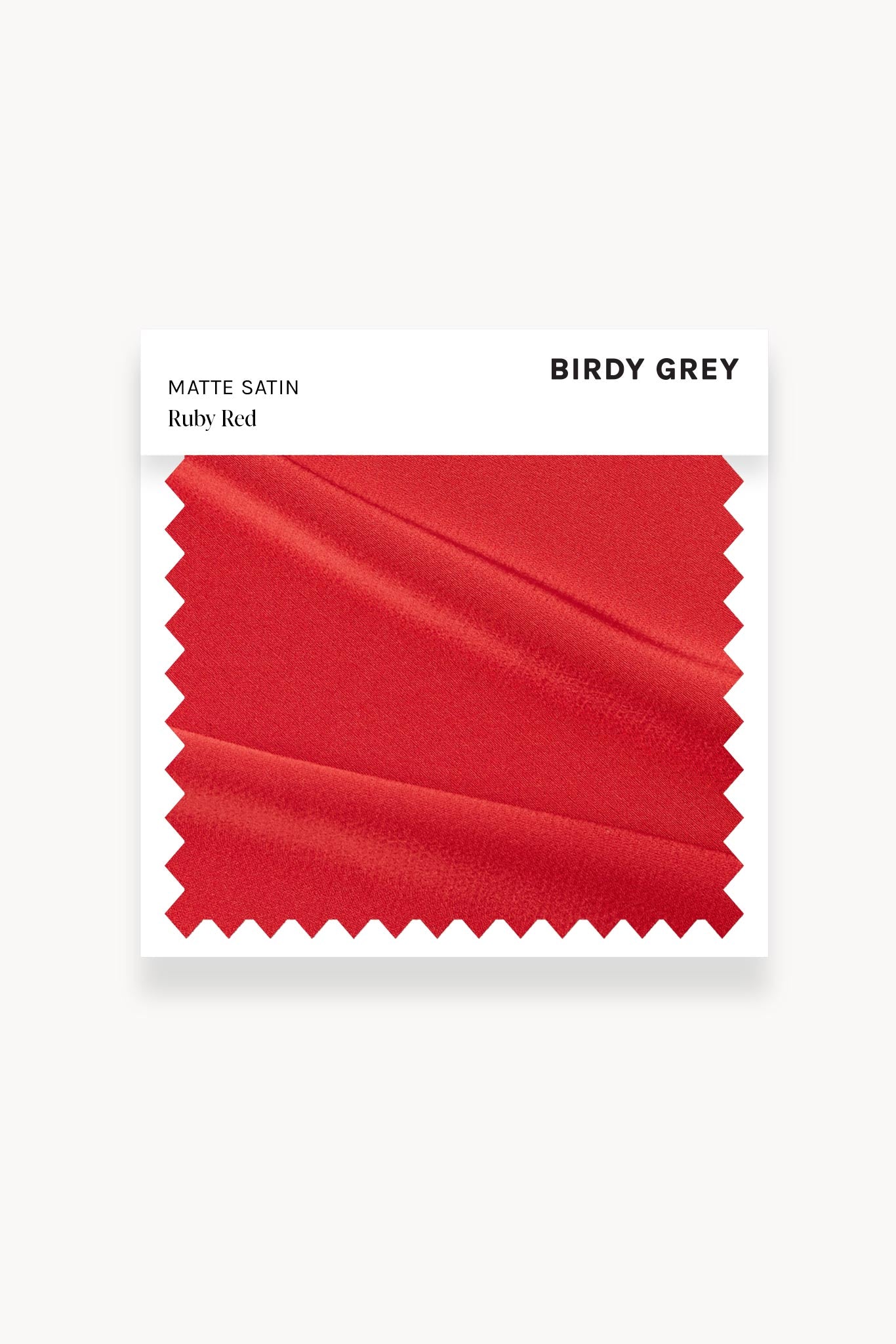 Ruby Red Matte Satin Swatch by Birdy Grey