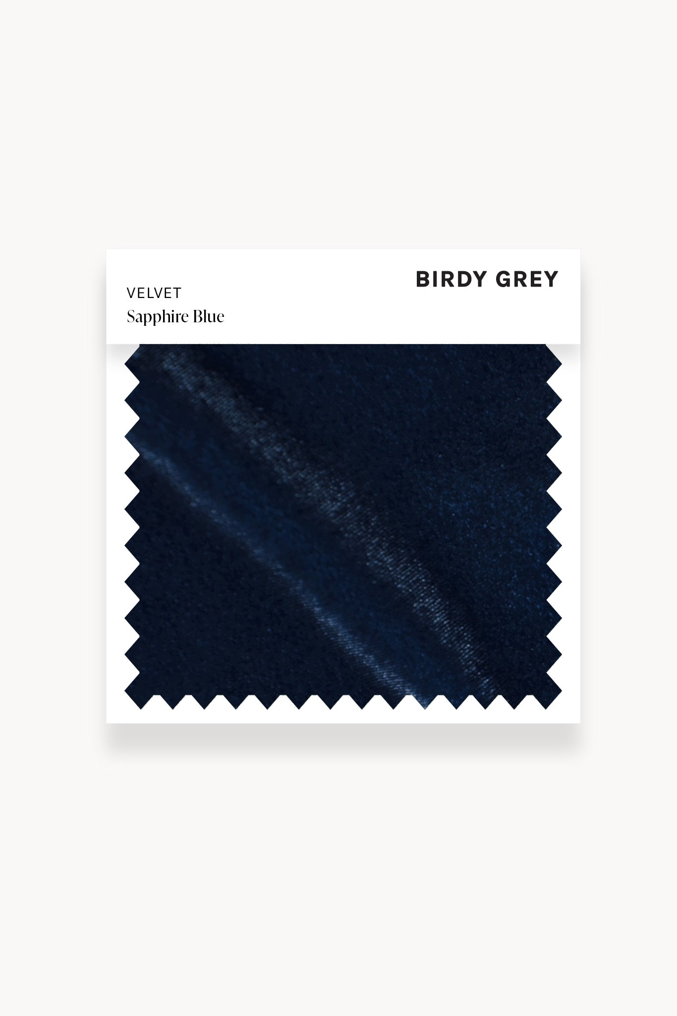 Sapphire Blue Velvet Swatch by Birdy Grey