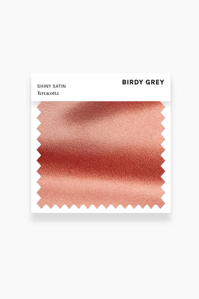 Terracotta Shiny Satin Swatch by Birdy Grey