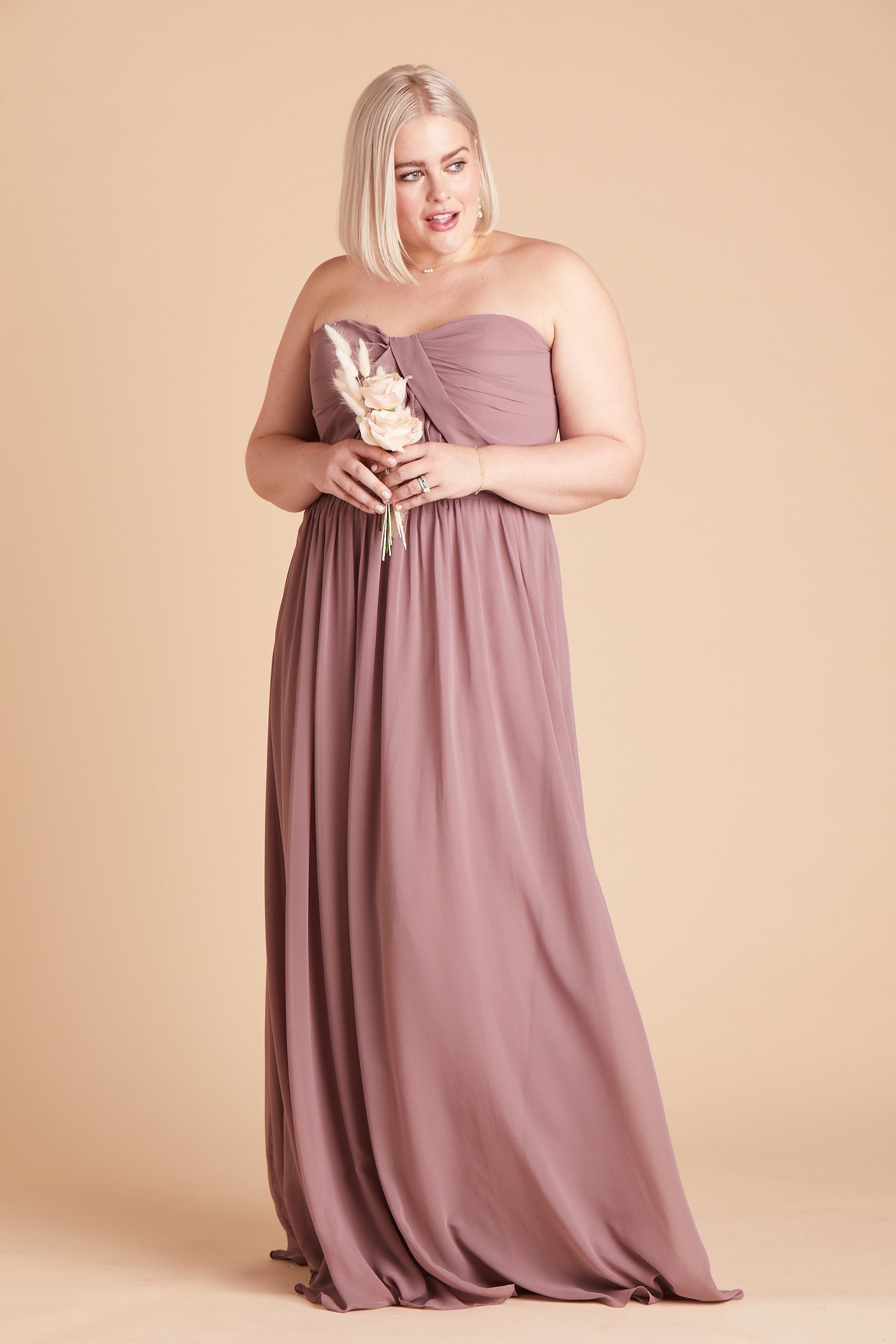 Dark Mauve Grace Convertible Dress by Birdy Grey