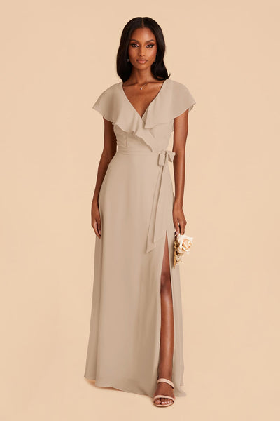 Almond Jackson Chiffon Dress by Birdy Grey