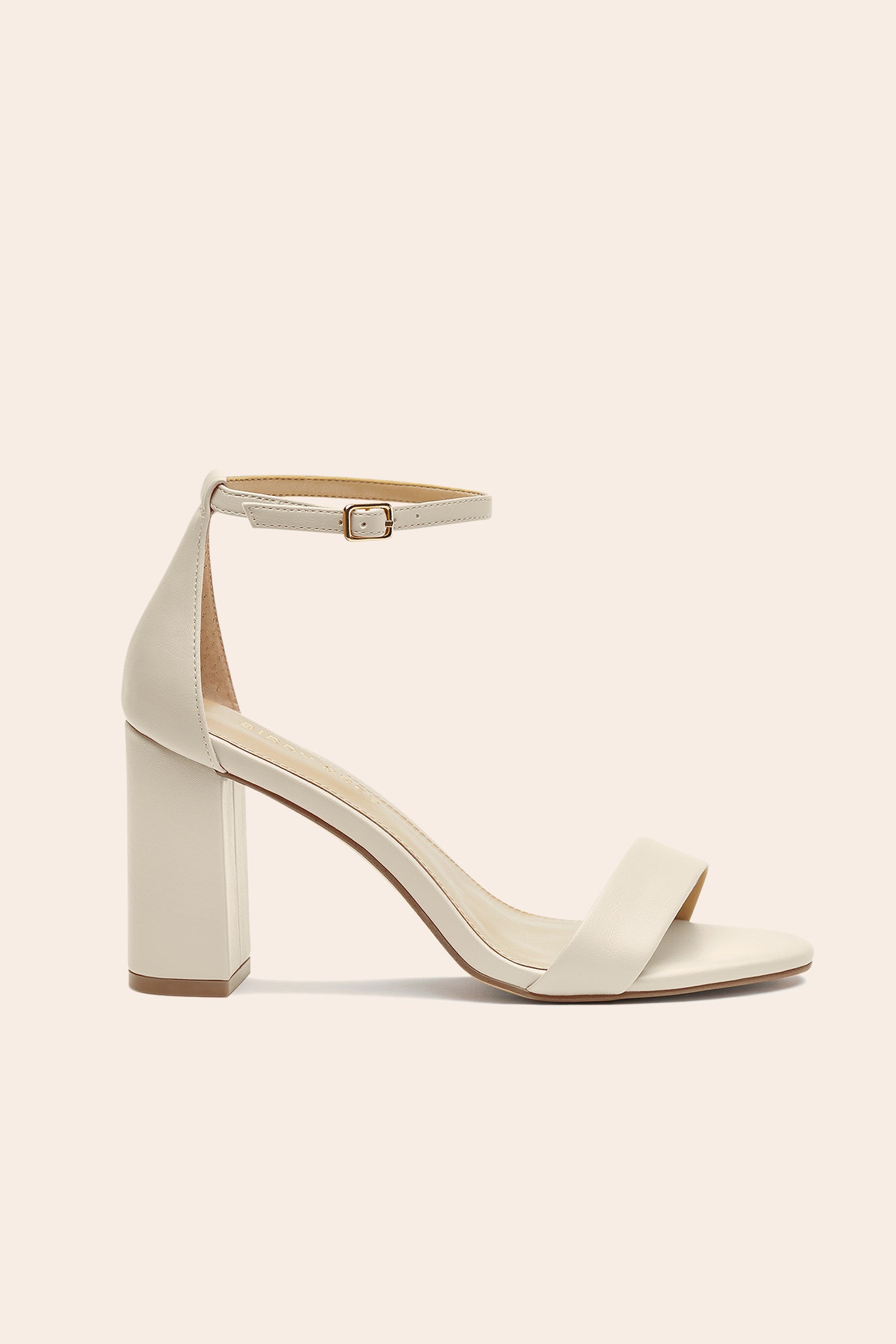 Mary High Chunky Heel in Almond Birdy Grey