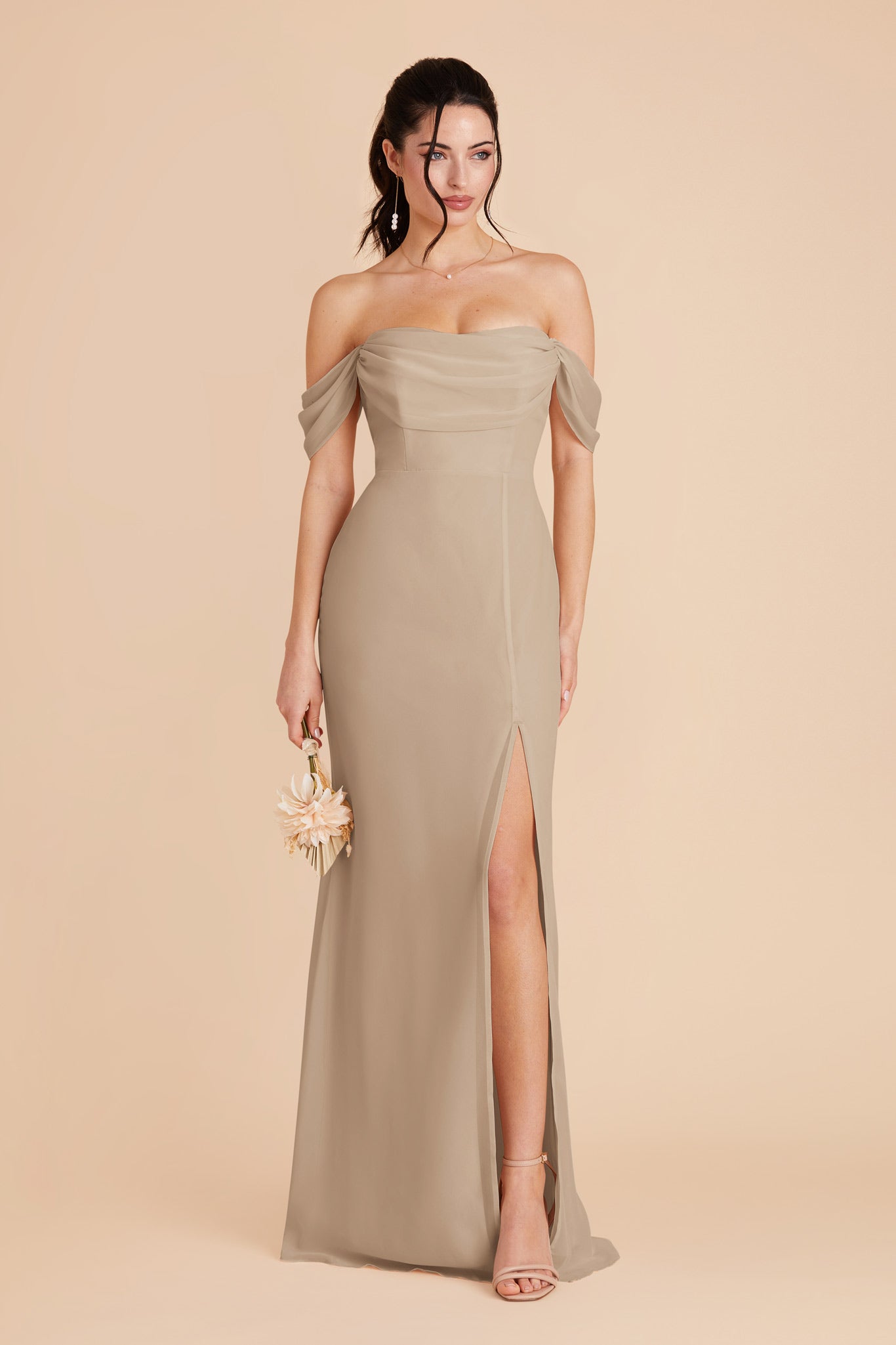 Almond Mira Convertible Dress by Birdy Grey