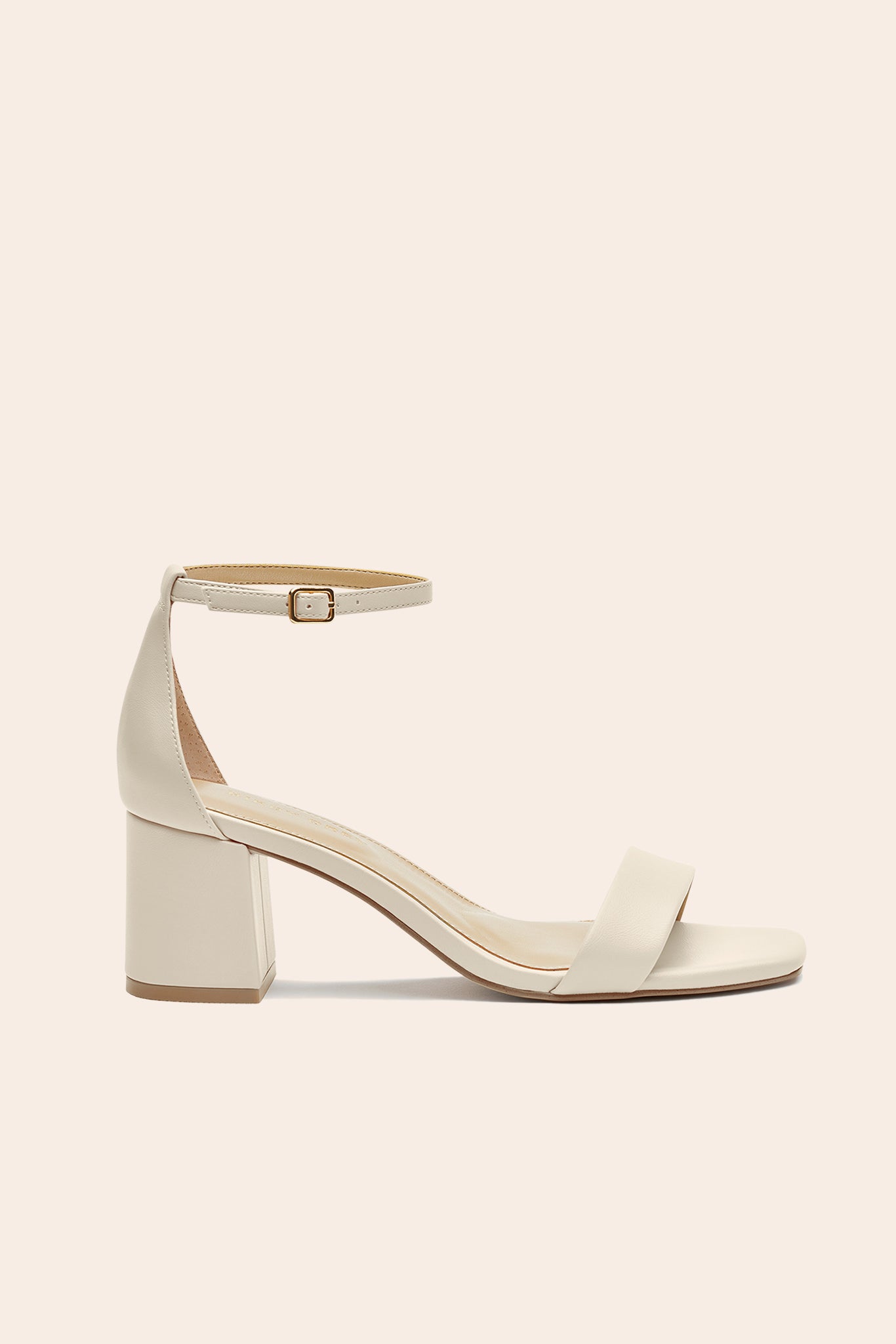 Natalie Chunky Heel in Almond by Birdy Grey