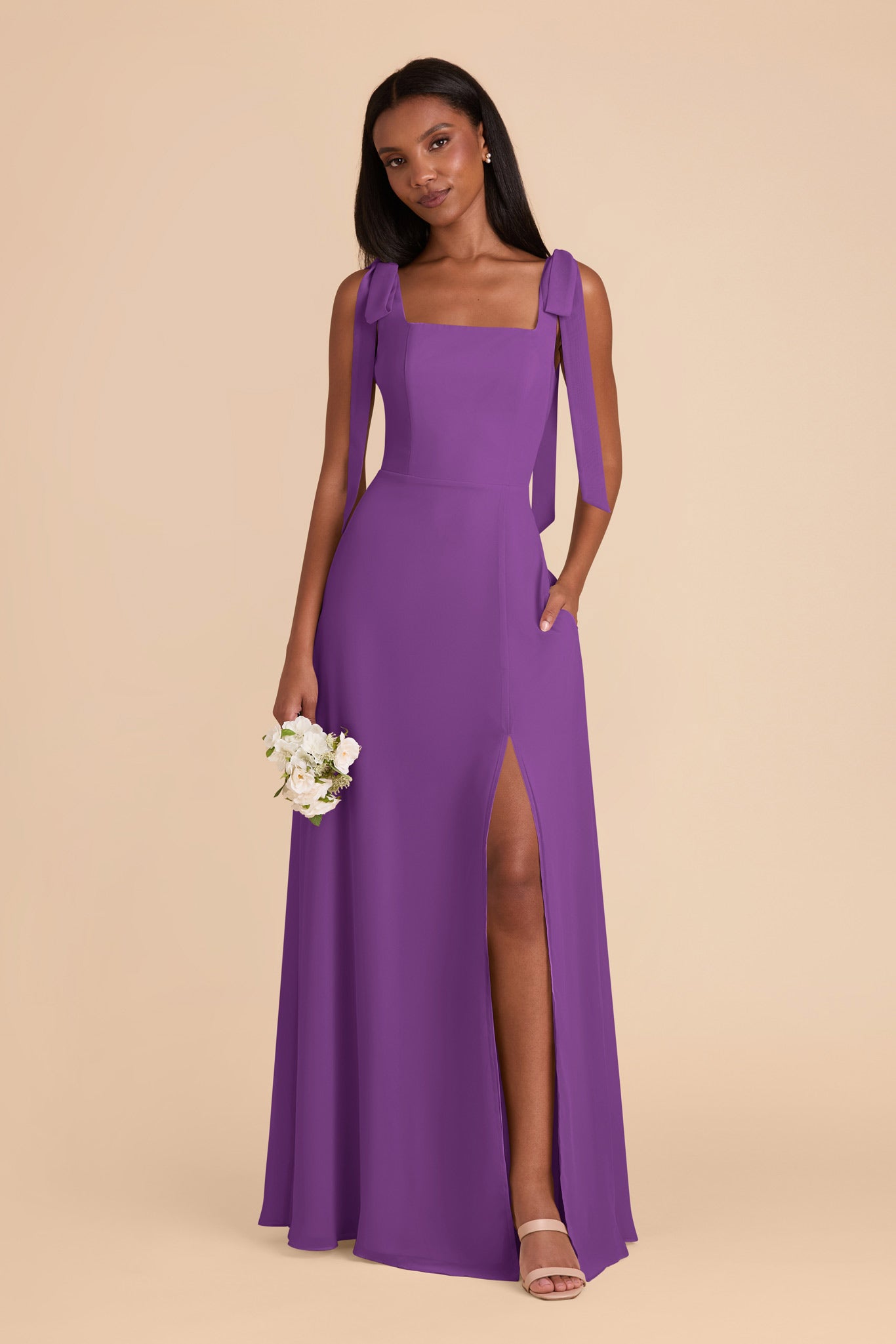 Amethyst Alex Convertible Chiffon Dress by Birdy Grey