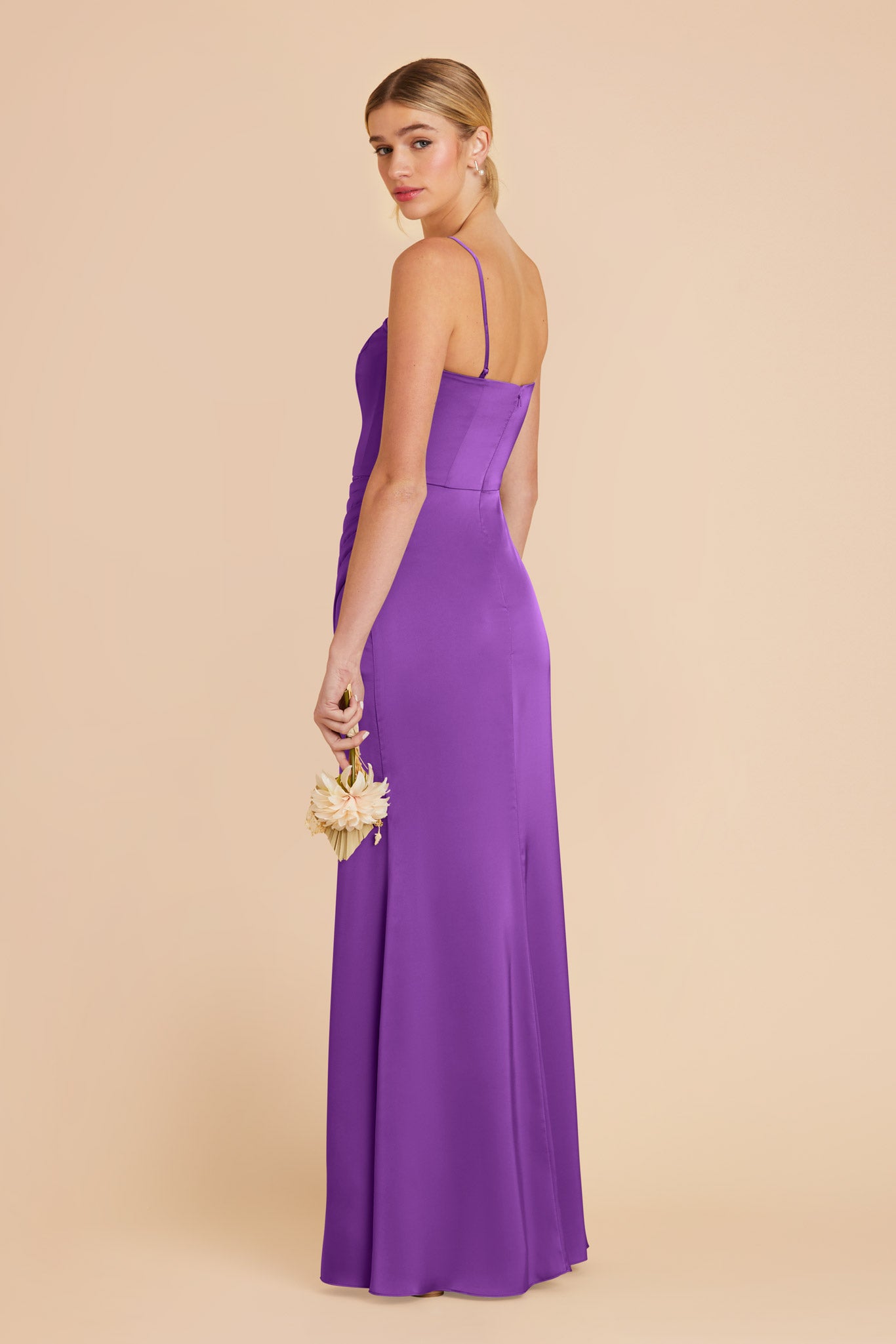 Amethyst Anne Matte Satin Dress by Birdy Grey