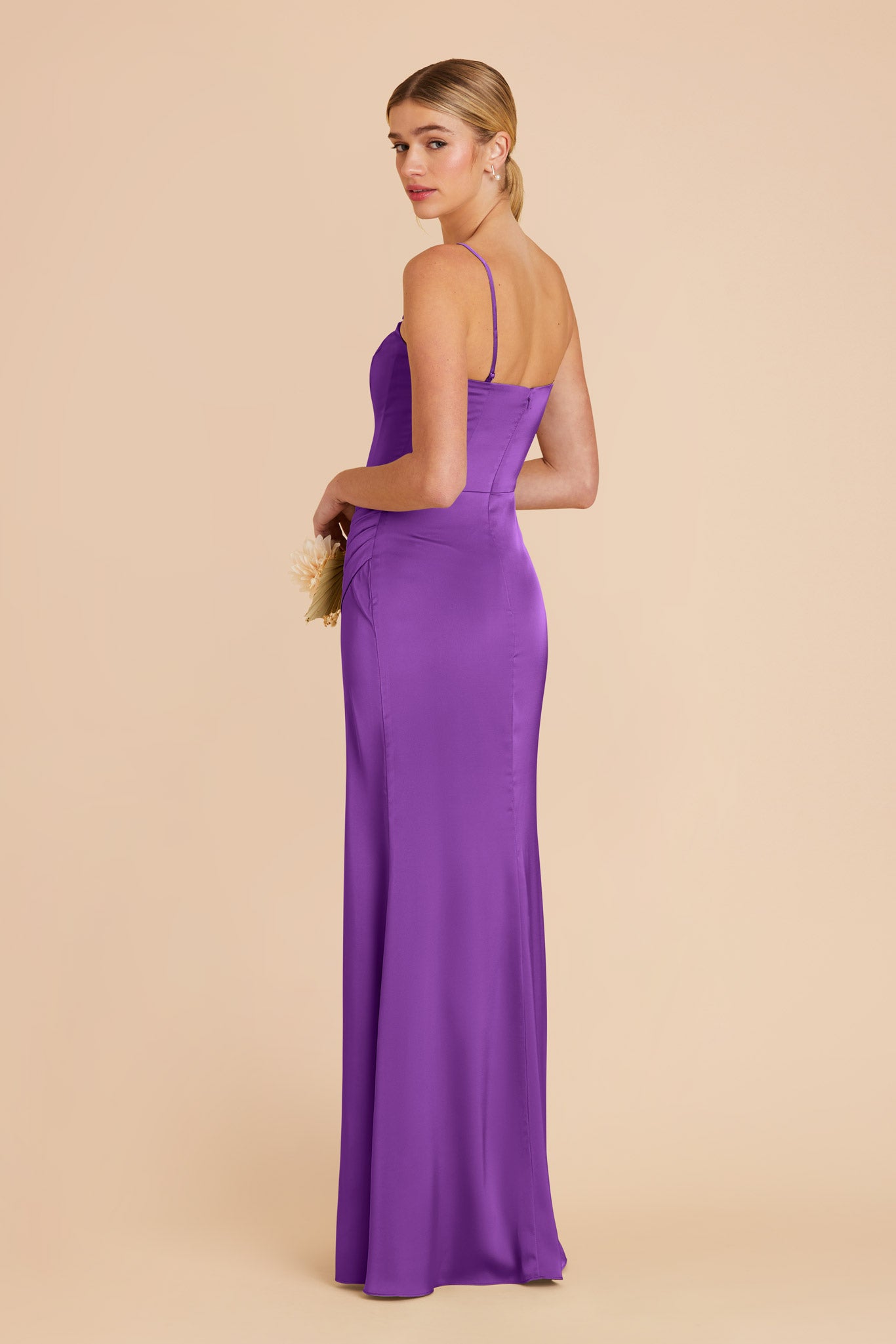 Amethyst Anne Matte Satin Dress by Birdy Grey